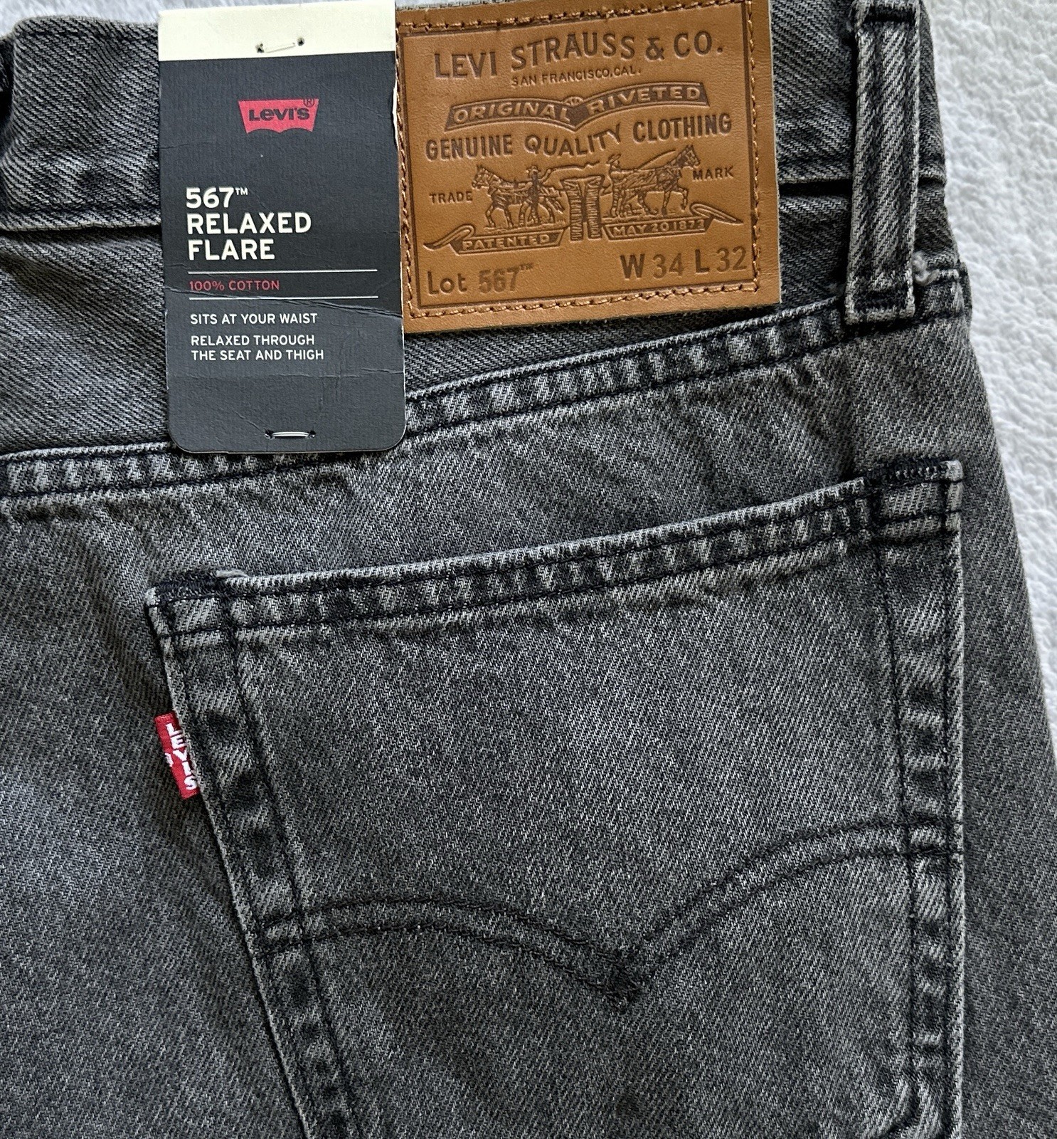 Levi’s Premium Men’s 567 Relaxed Flare Jeans