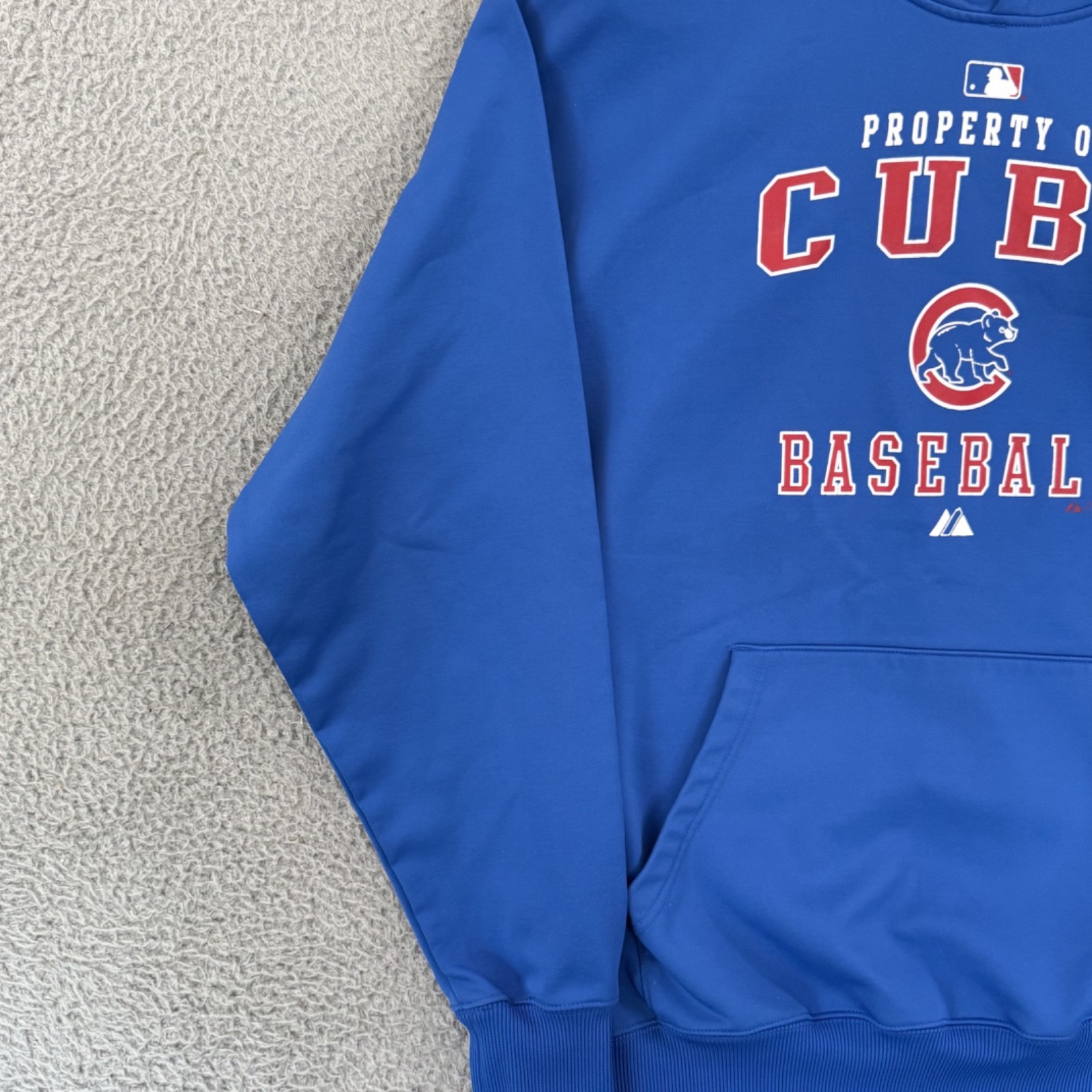Chicago Cubs Sweatshirt Mens Medium Blue MLB Baseball Majestic Authentic Sport