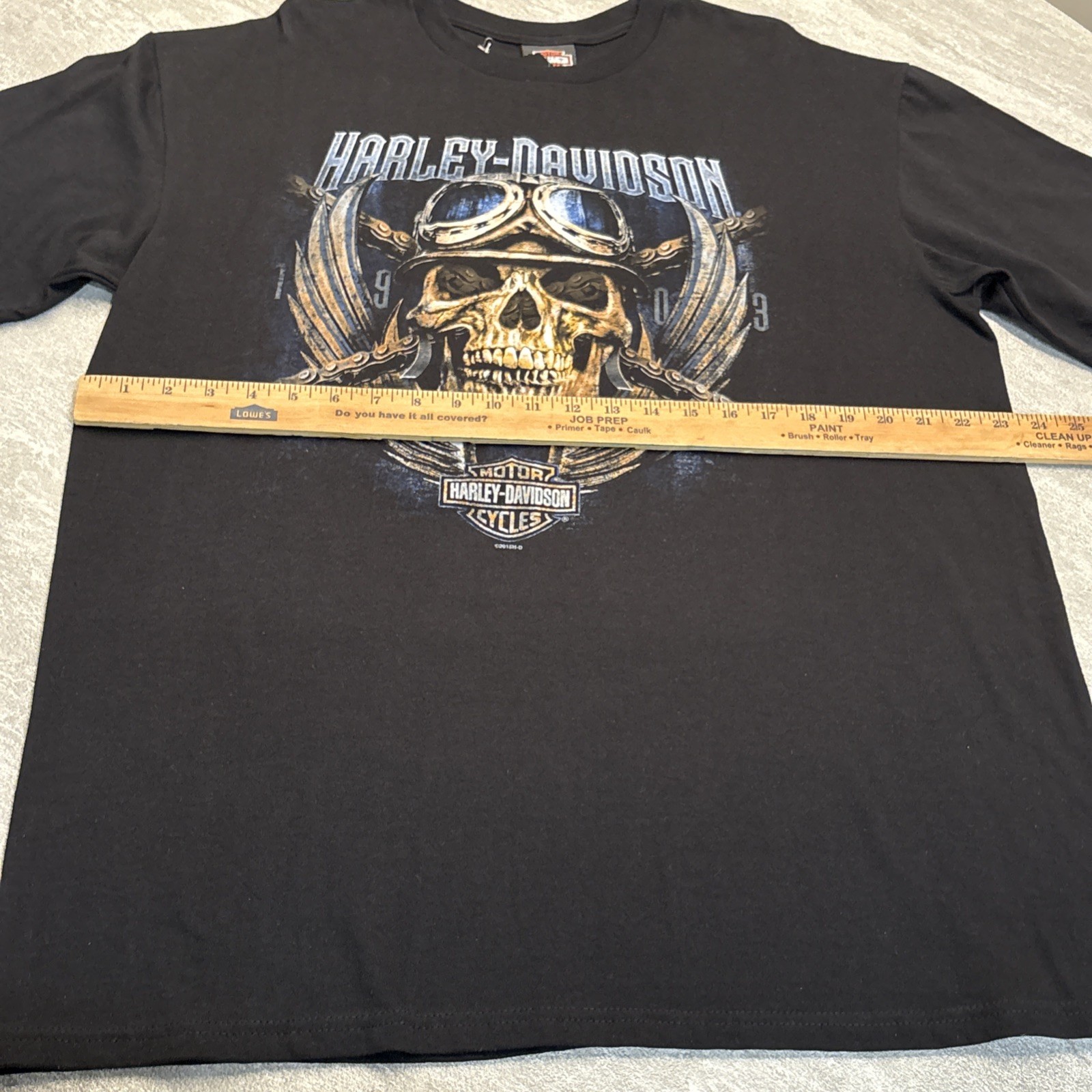 New 2015 Harley Davidson Skull American Flag Eagle Biker Motorcycle Shirt XL