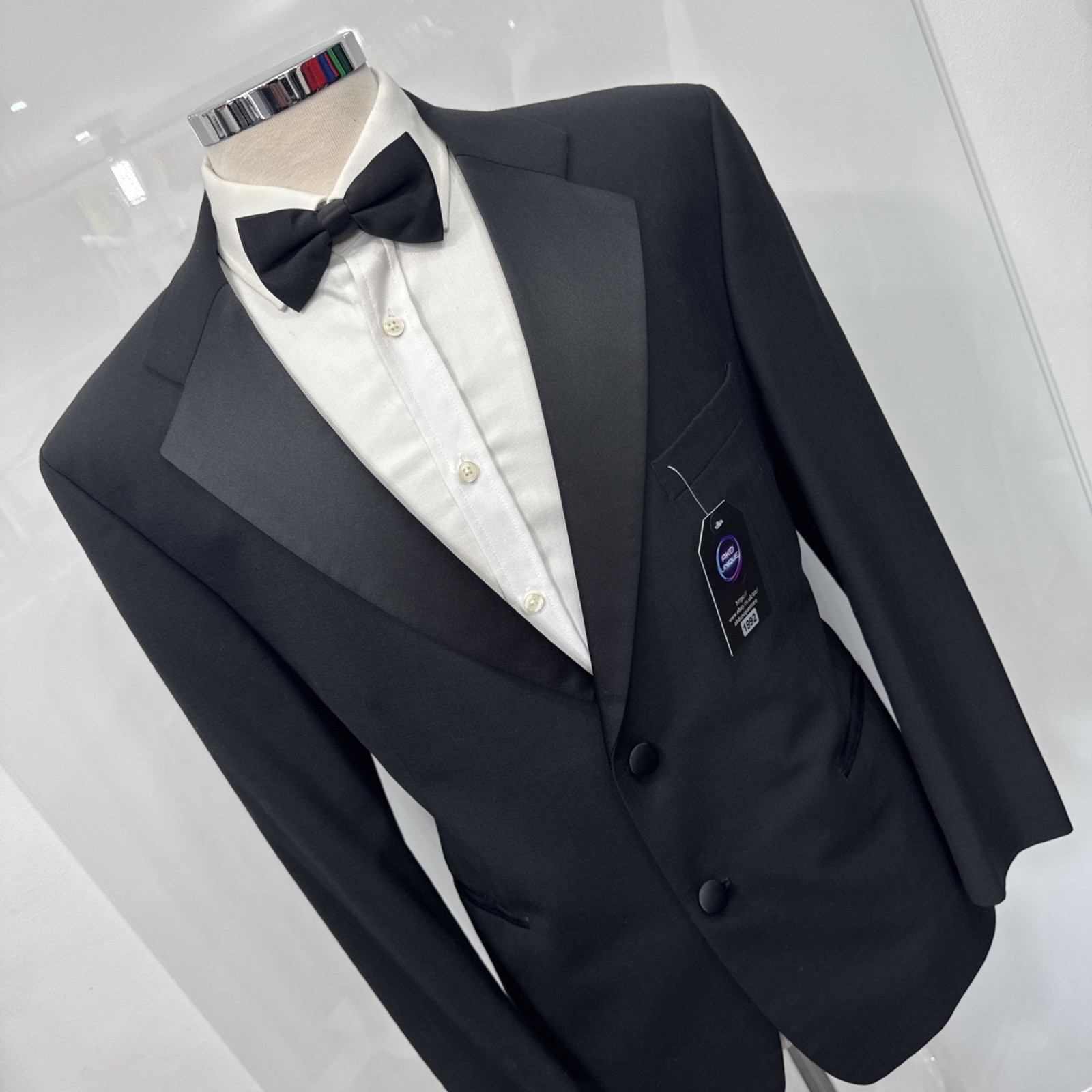 M&S TAILORING Black Wool Blend Regular Fit Dinner Tuxedo Jacket C44S