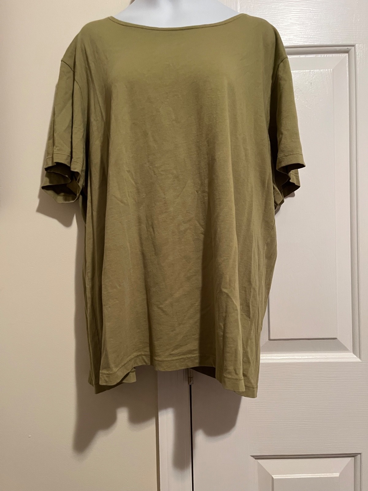 100% Cotton Flax Brand Sage Green T-Shirt Size XL