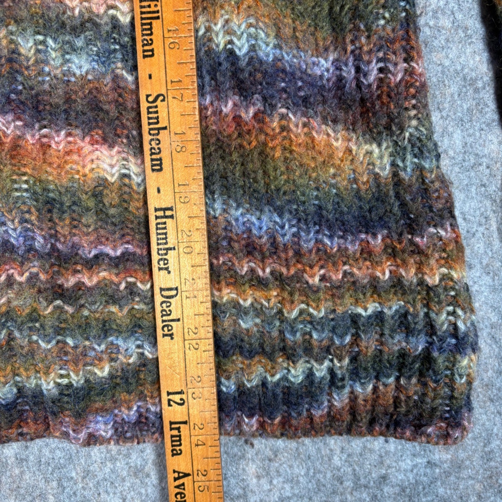 Jones New York Sport Space Dye Wool Blend Mock Neck Sweater Womens L Colorful