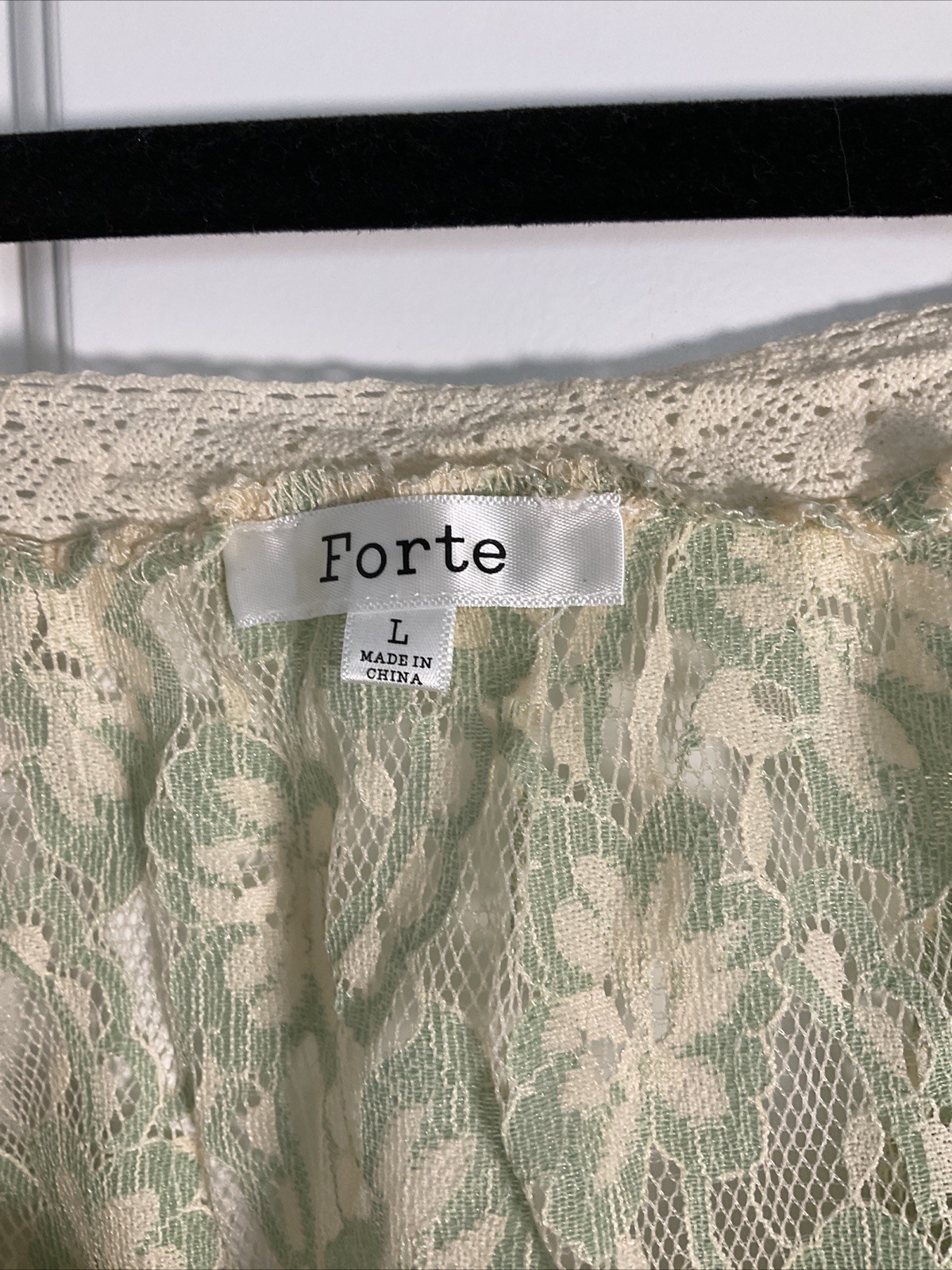 Forte Whispering Willow Top In Green Sz L NWOT 0366