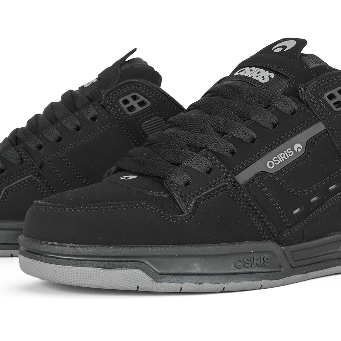 Osiris Peril Skate Shoes – Black/Black/Grey