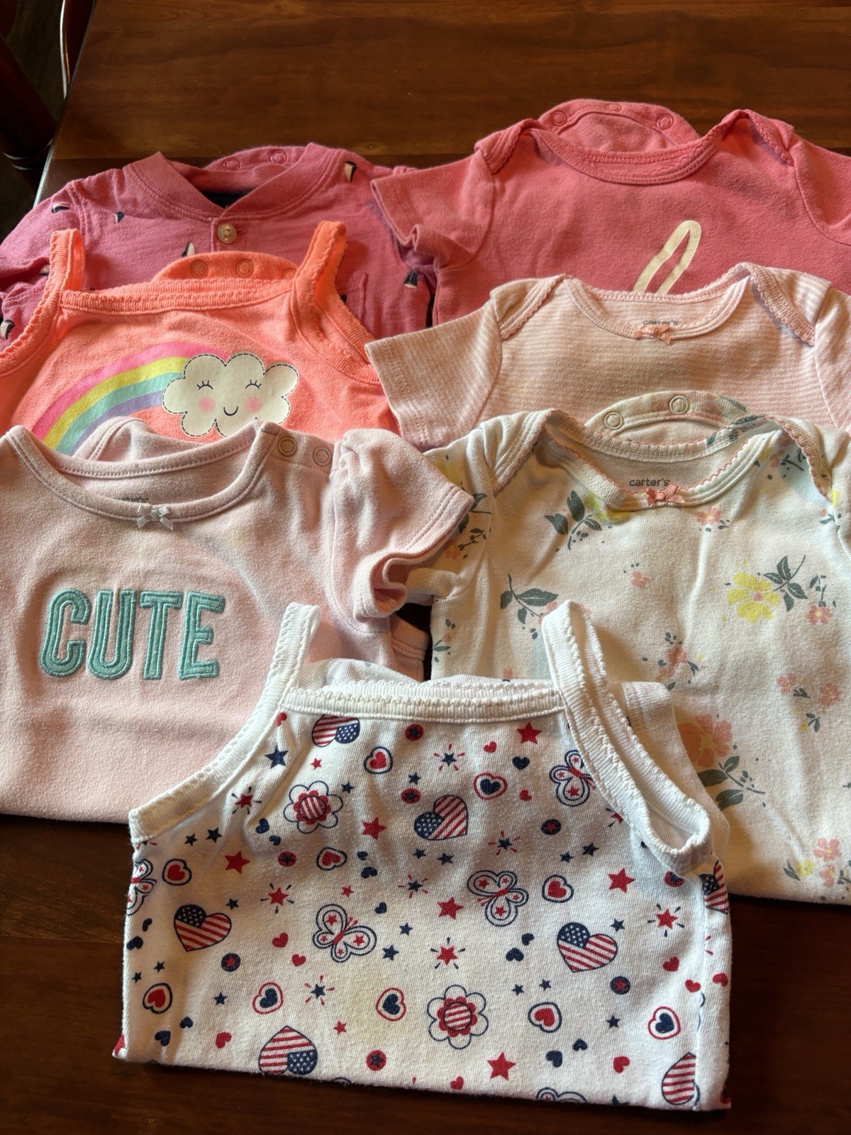 Lot of 7, Girls 12 month Summer body suits