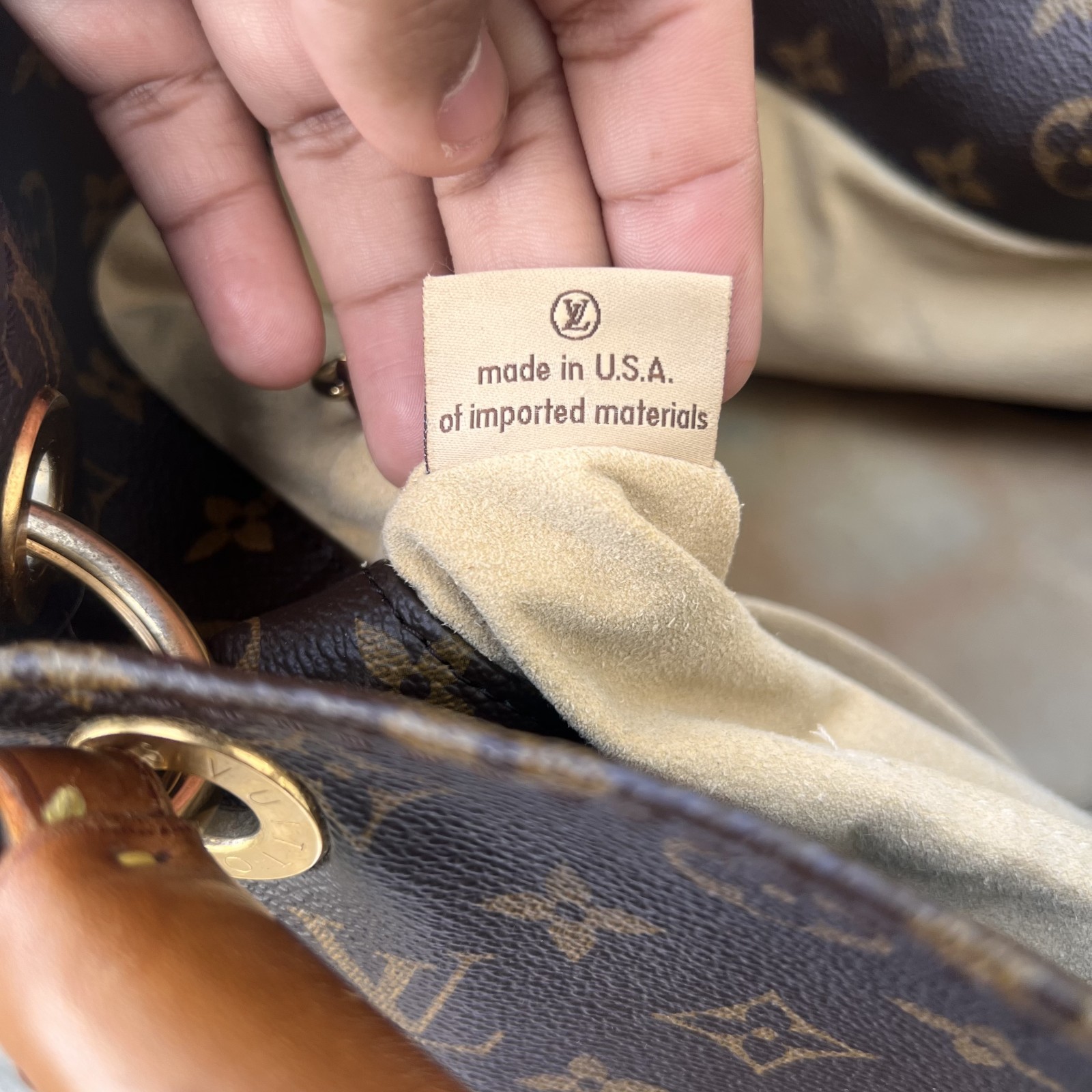 Louis Vuitton LV Hand Bag M40249 Artsy MM Brown Monogram Y2K Logomania Boho Chic