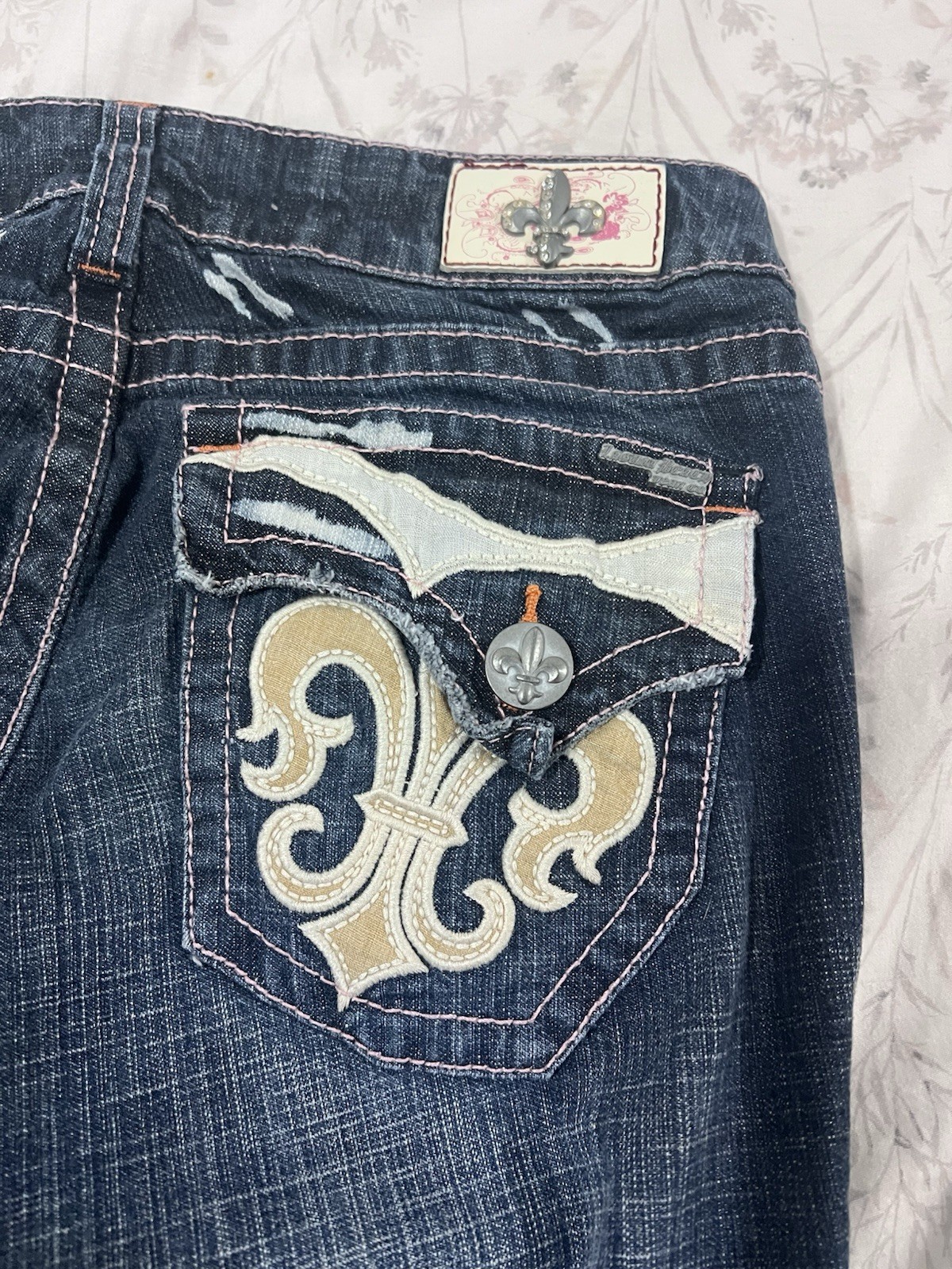 Laguna Beach 100% Cotton Jeans Fleur De Lis Women’s Size 30