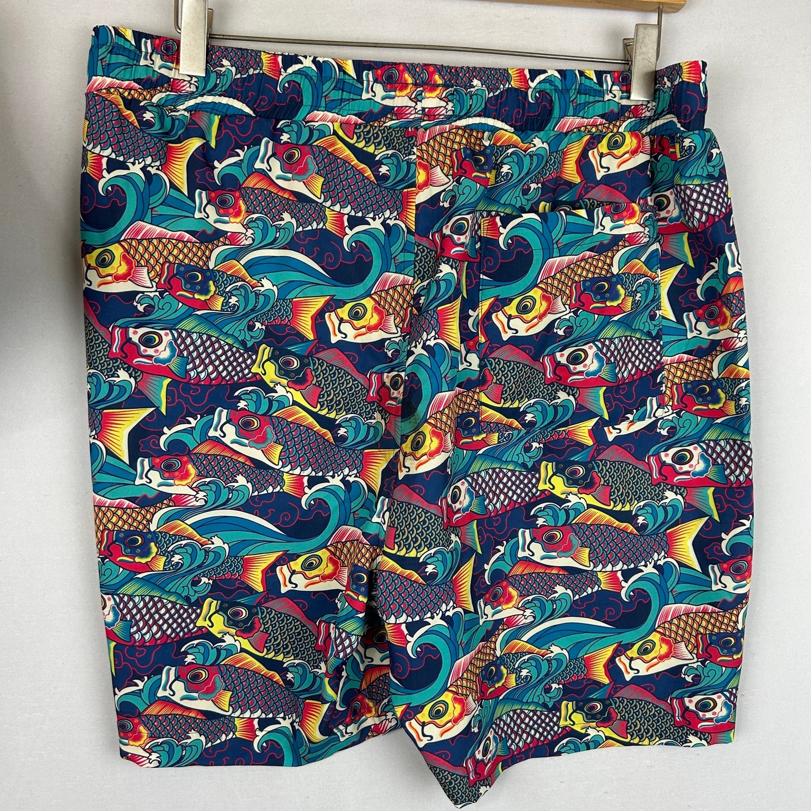 WeSC Mens Koi Waves AOP Oden Short Sleeve Shirt Austin Shorts 2 Piece Set Size L