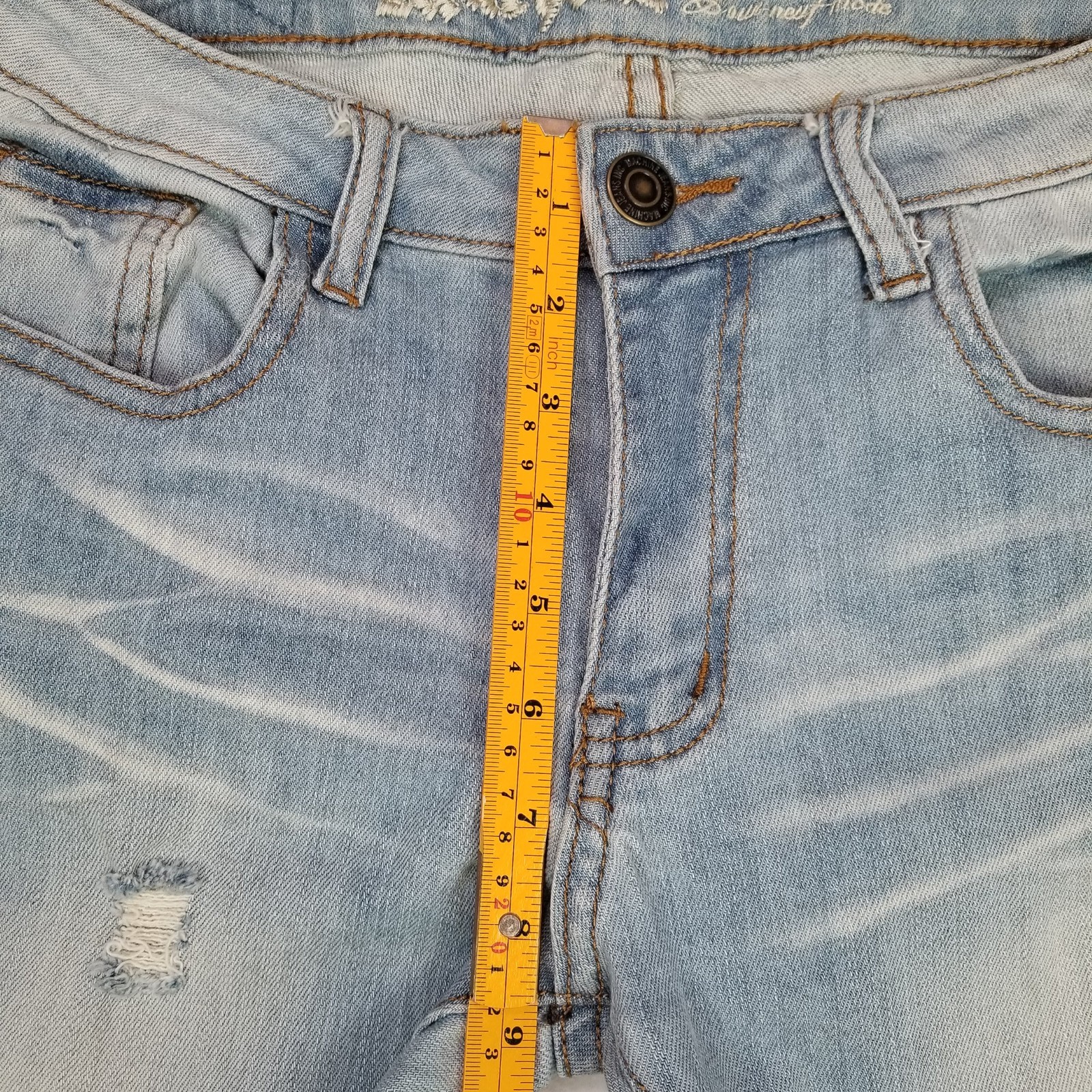 Machine Pour Neuf Mode Skinny Jeans Womens Size 31 Faded Wash Light Blue Classic