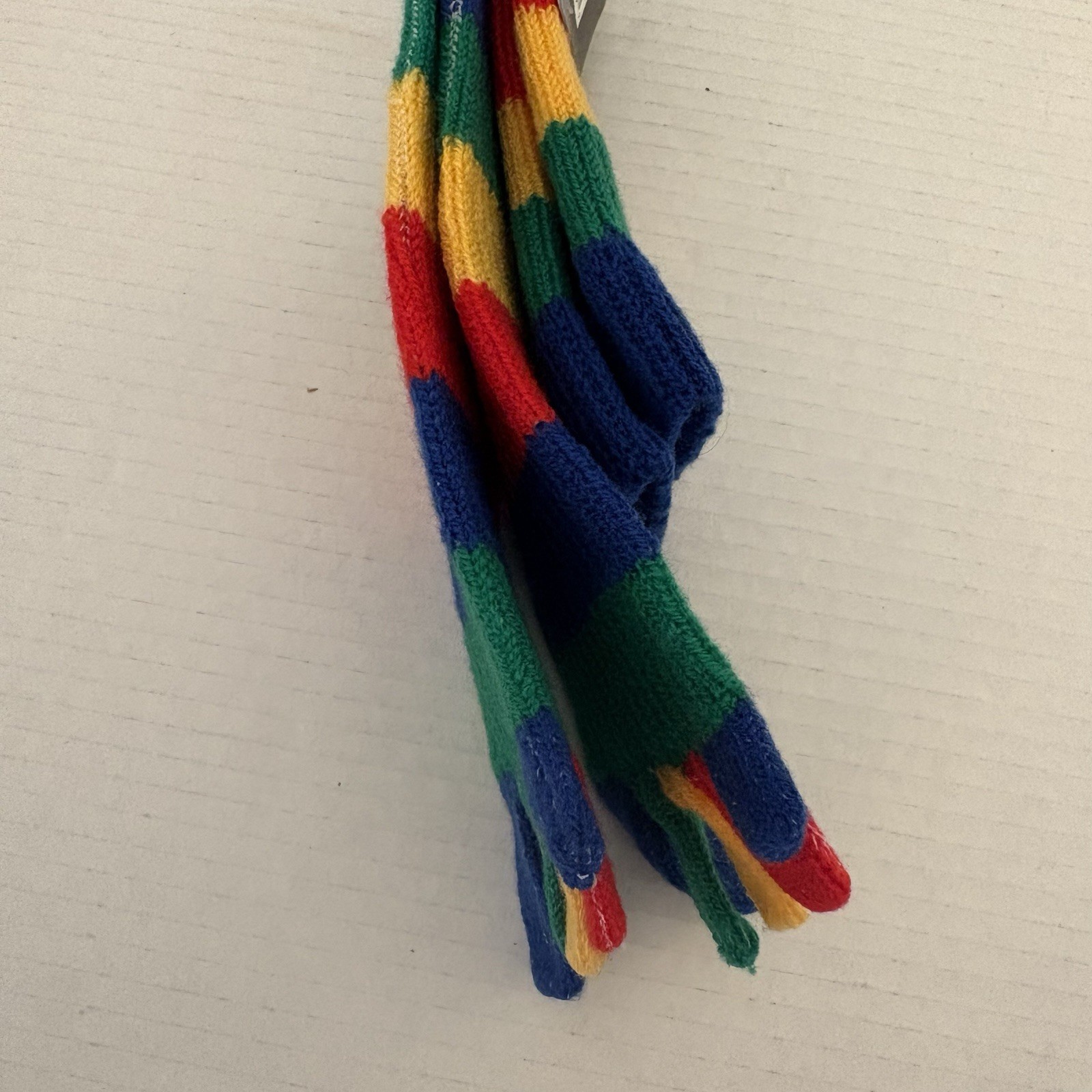 VTG 90s Retro Y2K Individual Toe Socks Rainbow Striped Novelty Funky NWT