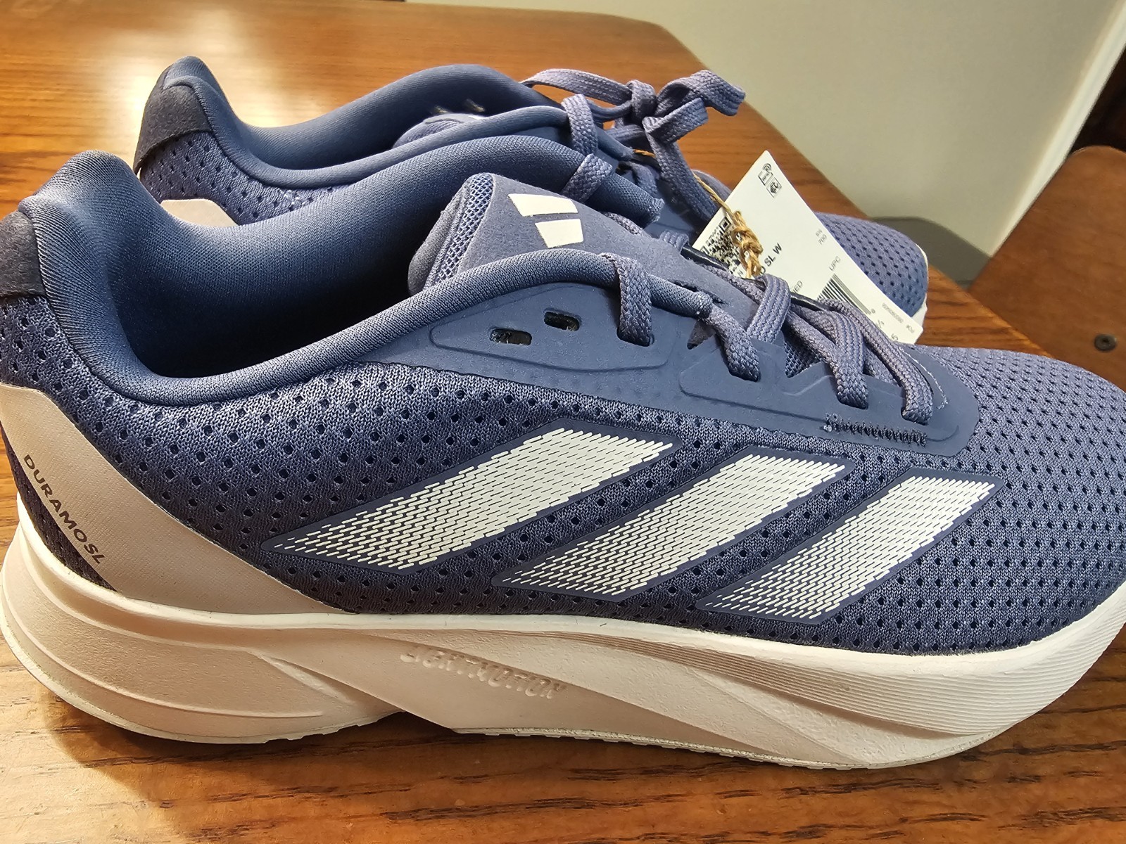 adidas Duramo SL Crew Blue/White IF7876 Mesh Lace Up Low Top Men’s 2024