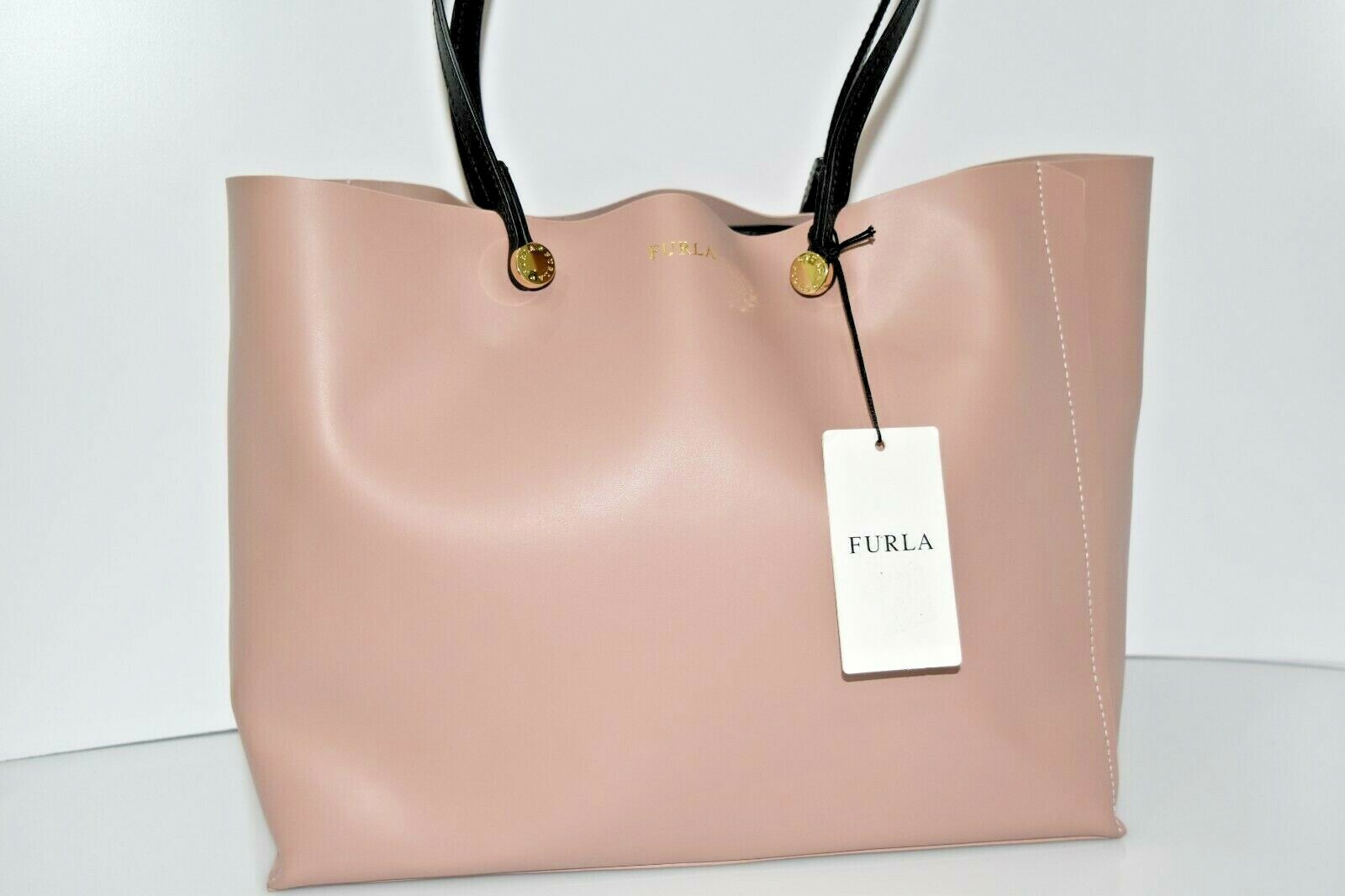 Furla Mauve/Black Strap Medium Handbag 0005