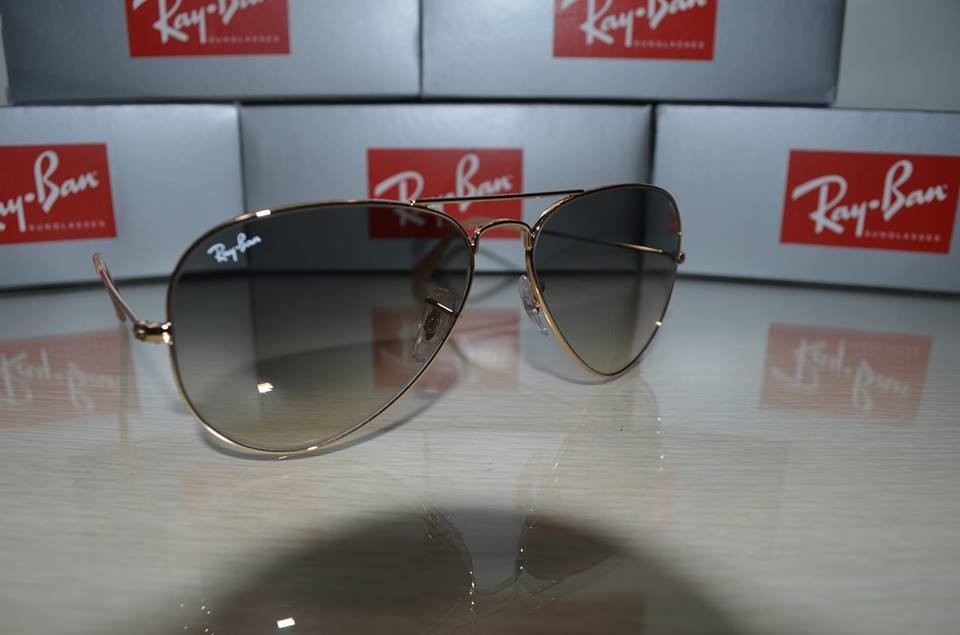 Sunglasses Aviator 3025 001/32 Light GRAY Gradient Lenses- Ray Ban Standard Size