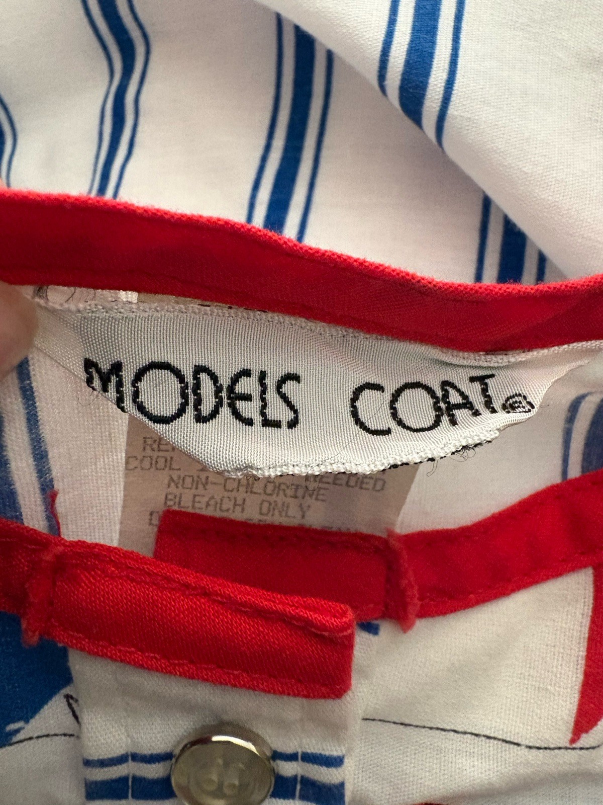 MODELS COAT Saks Fifth Avenue House Dress MuMu America’s Cup Striped Snaps 8
