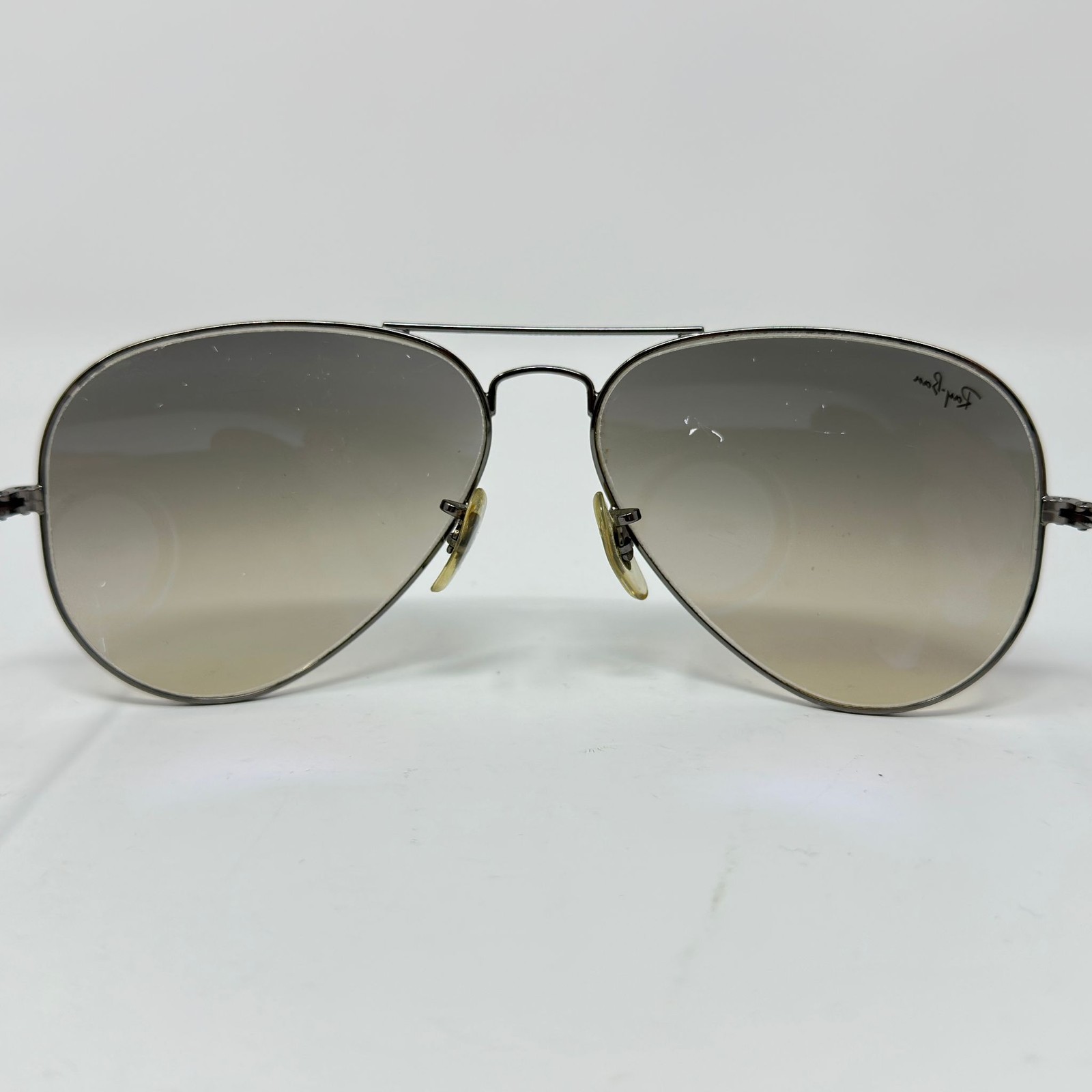Ray-Ban Aviator Sunglasses Unisex Large Metal RB3025 Purple Frame Lens Scratches