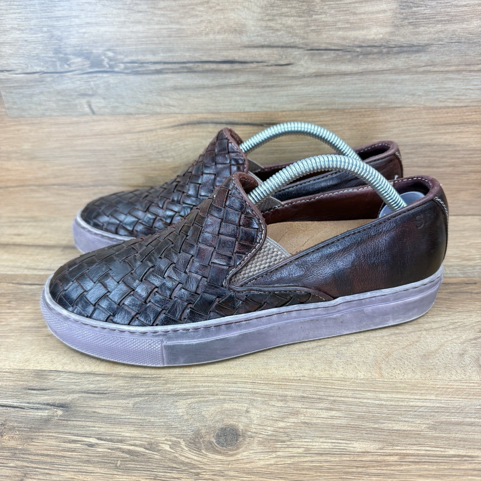 Benheart Calzoleria Toscana Women Size 6 37 Enea Dye Woven Loafers Slip Ons Bl