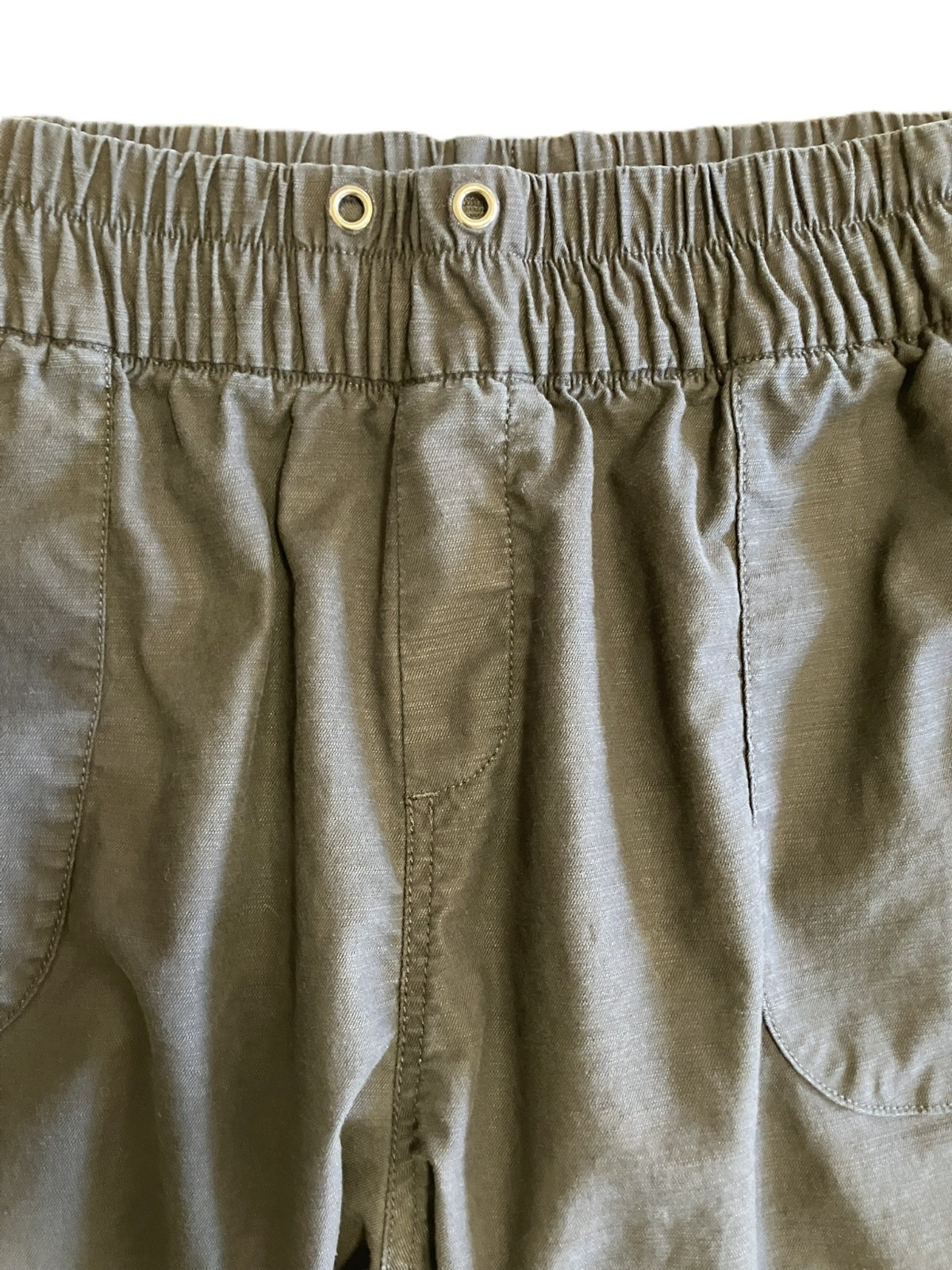 Lane Bryant Black Cropped Capri Pants Elastic Waist Size 14/16