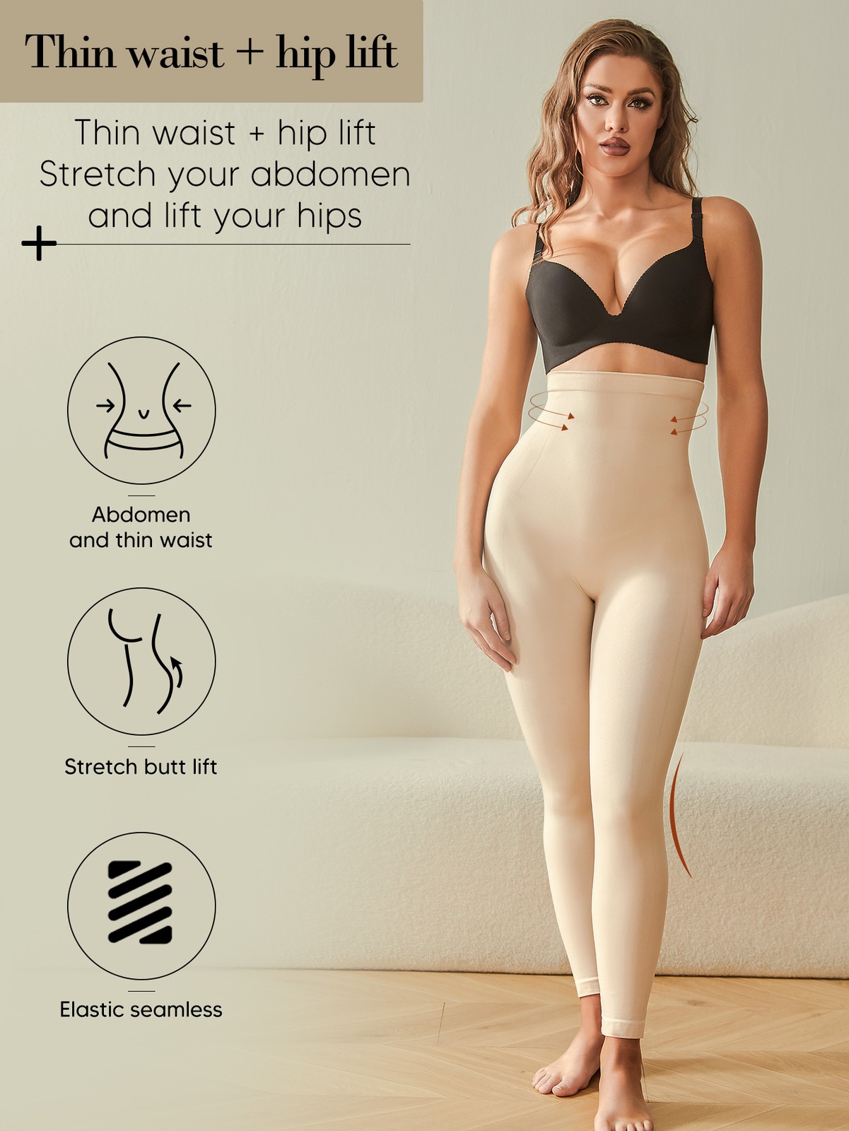 Slimming Anti Cellulite Compression Leggings Leg Shaper High Waist Black Pants