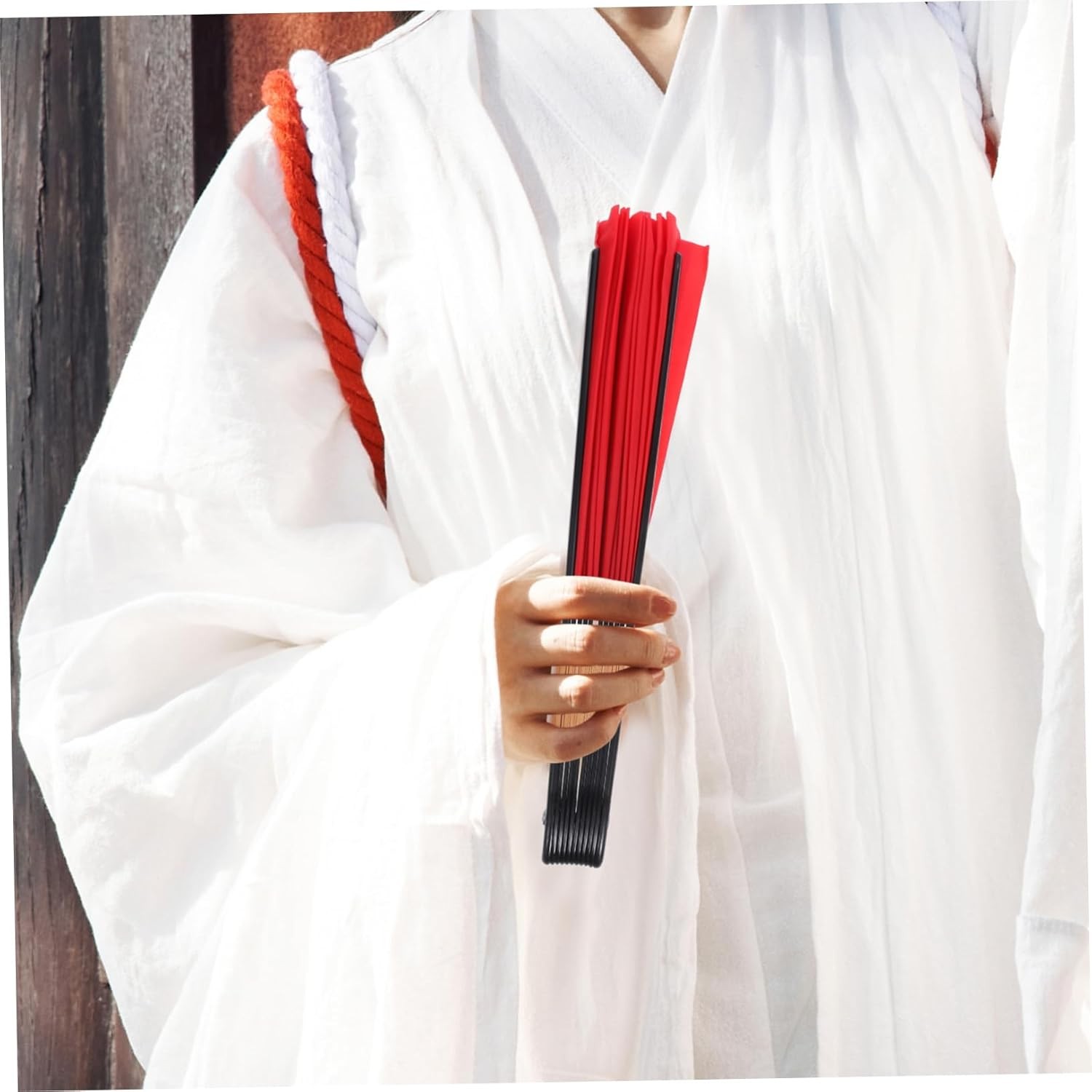 2pcs Asian Folding Hand Fans Bamboo Silk Style Wedding Party Favors Church Gift