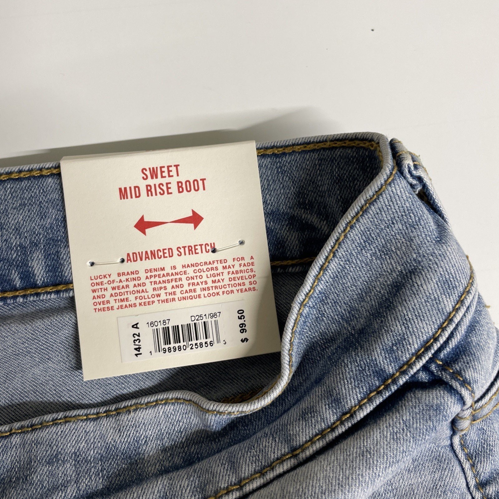 Lucky Brand Sweet Mid Rise Boot Stretch Jeans Women’s 14/32 Ankle