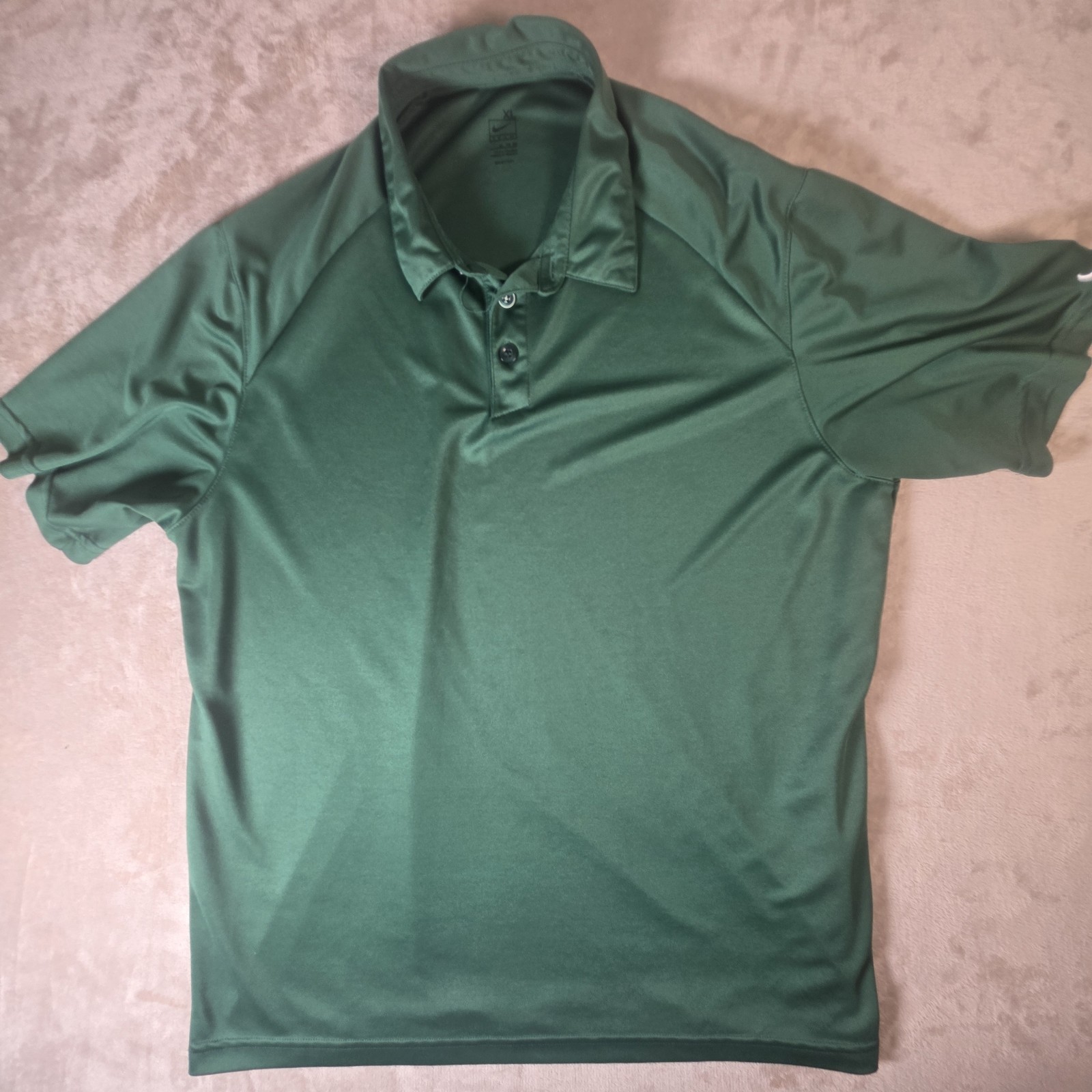 Nike team Polo Shirt Mens XL Green Short Sleeve Embroidered Logo Golf