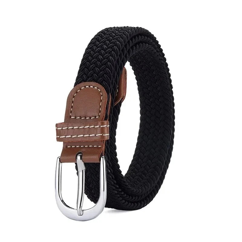 Braided Stretch Belt for Men Women Elastic Woven Belt Casual Jeans Work Outdoor