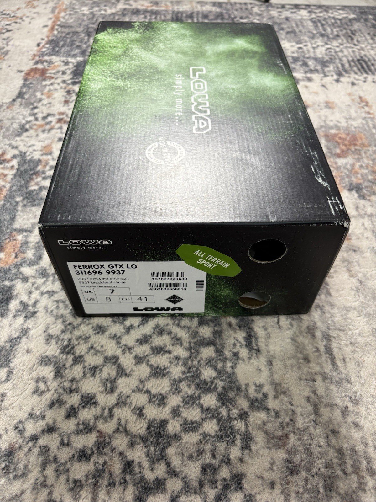 LOWA FERROX GTX LO Shoes Black/anthracite 311696 9937 Size: 8