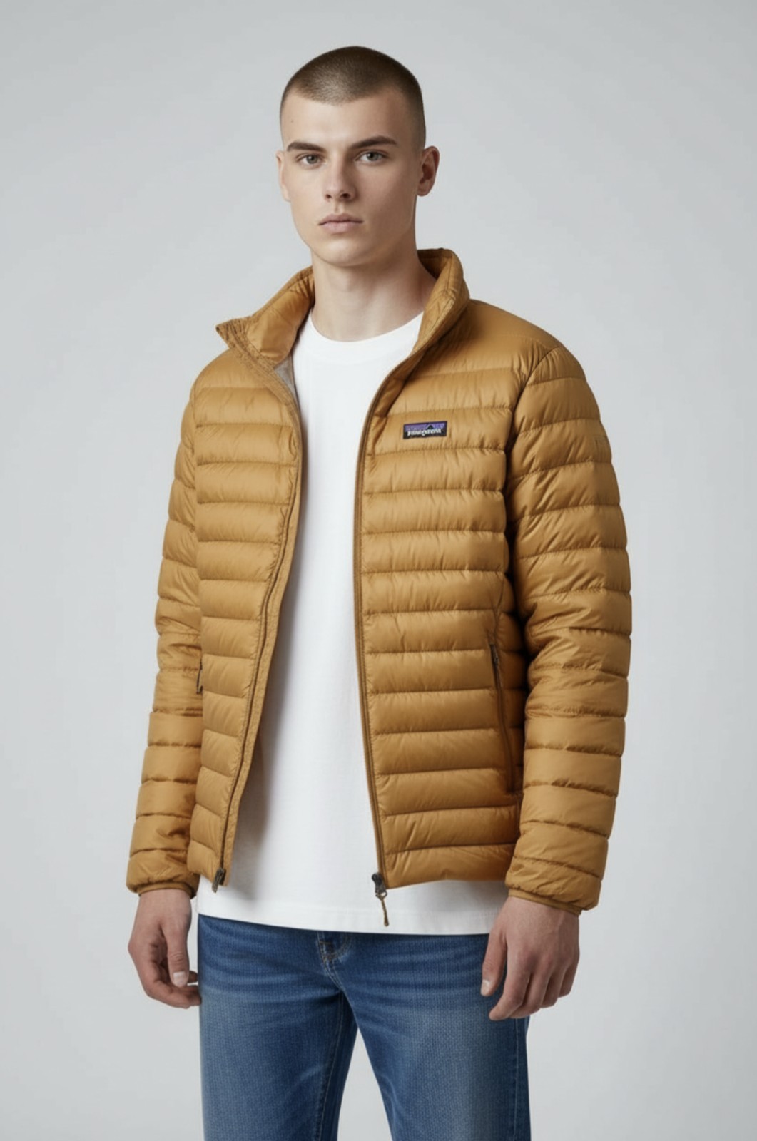 Patagonia Down Sweater Jacket Pufferfish Gold Men’s Small $279 SP24 84675 NWT