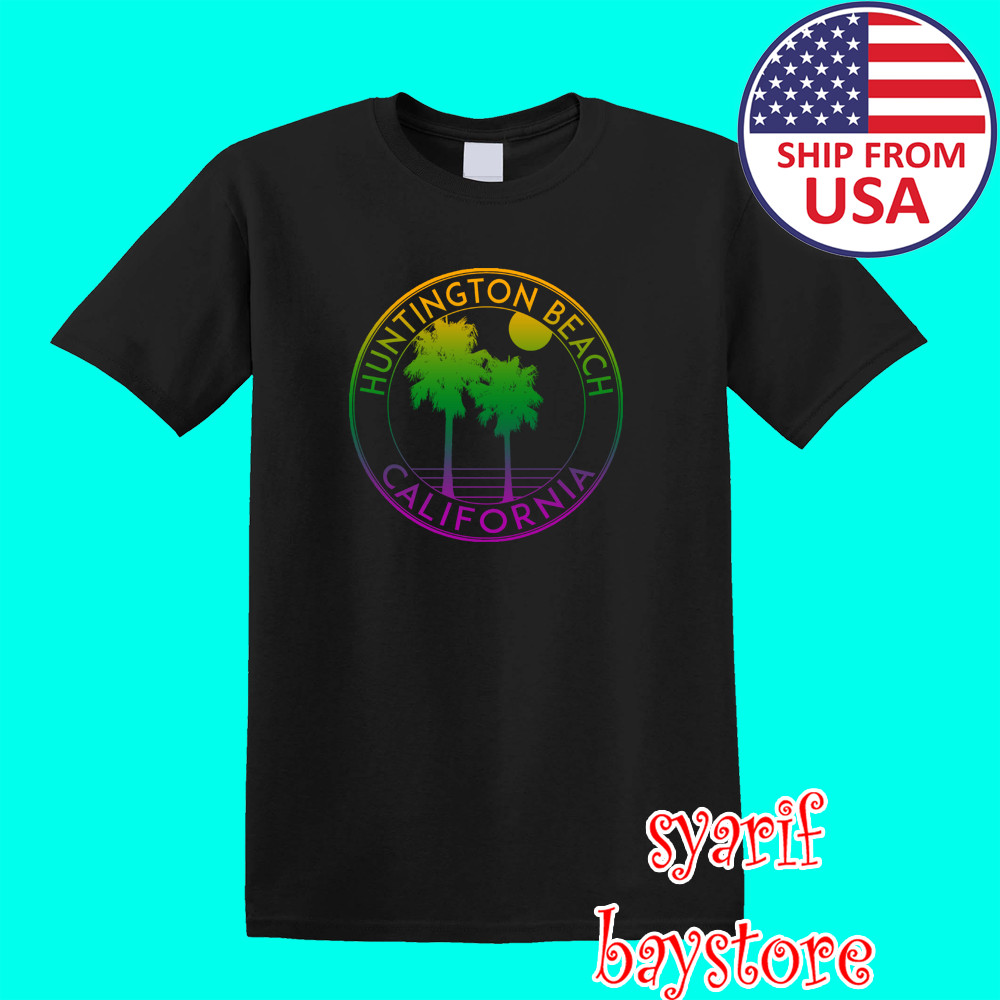 Huntington Beach California Men’s Black Size S to 5XL