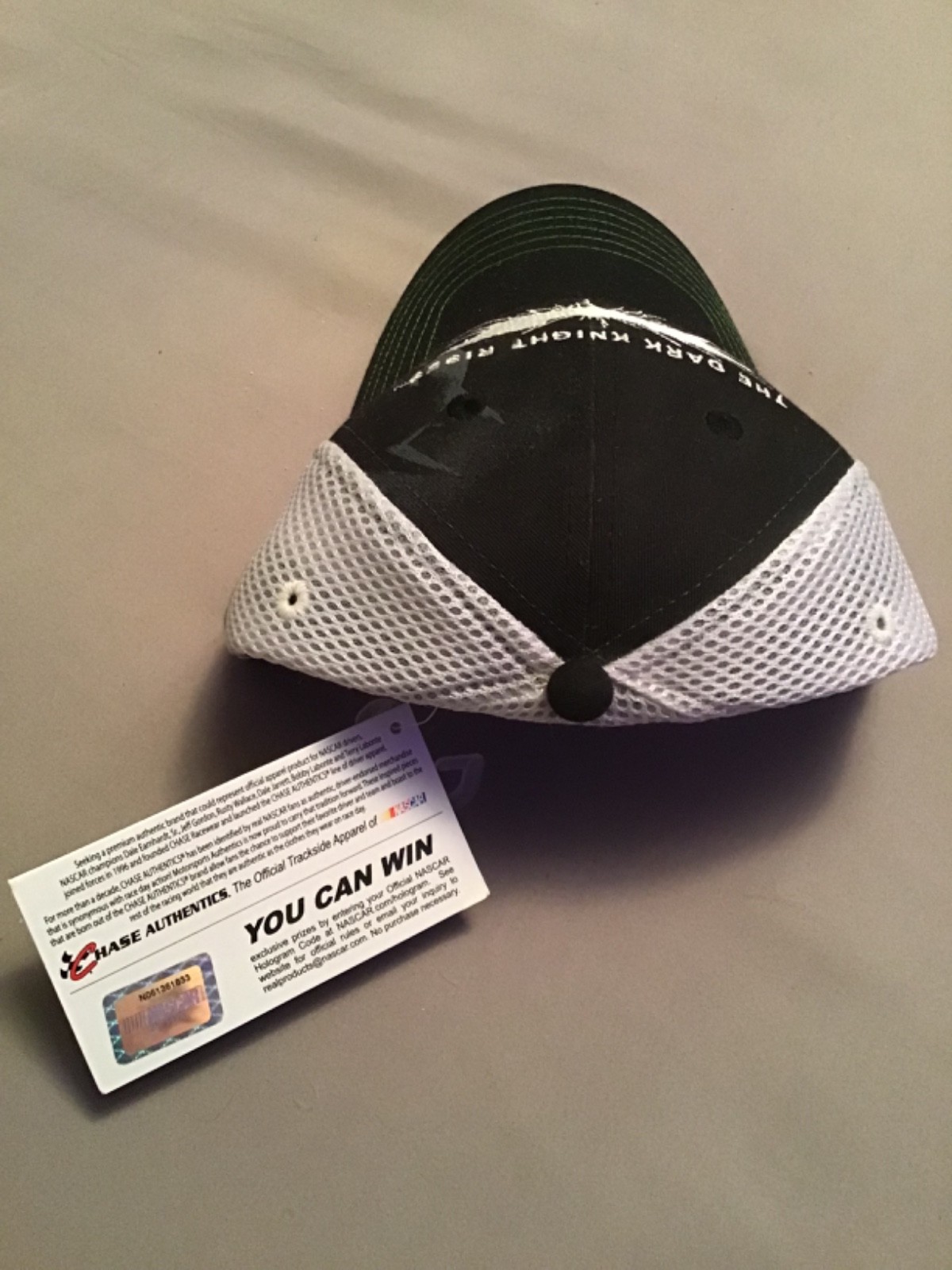 Vintage NASCAR Batman Dark Knight Hat Dale Earnhardt Jr Chase Mtn Dew Crew 2012