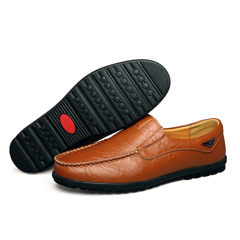 Men’s Loafers Moccasins Shoes Genuine Leather Casual Breathable Driving Shoes