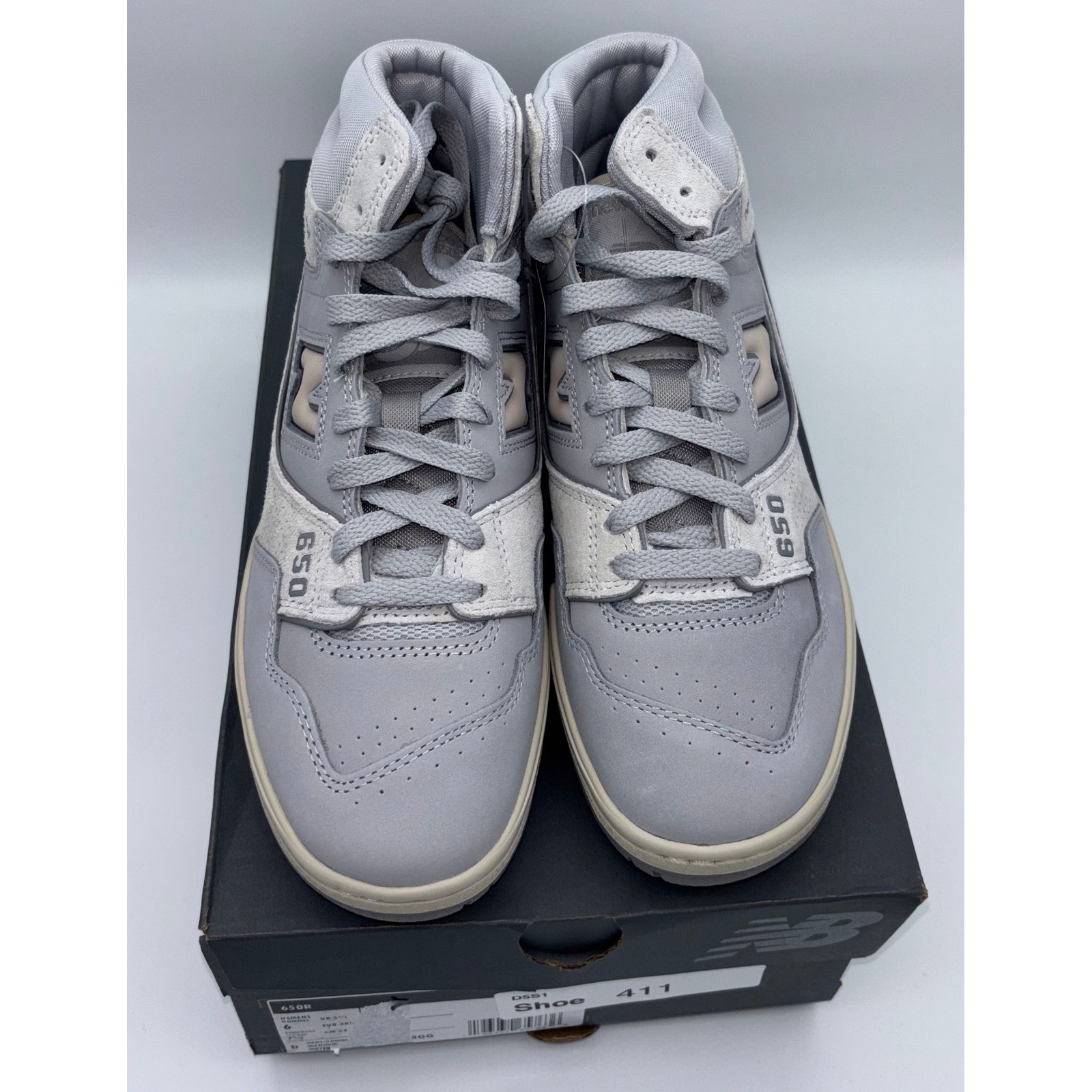 New Balance 650R Rain Cloud Sea Salt Grey High Top Sneakers BB650RGG Mens 6