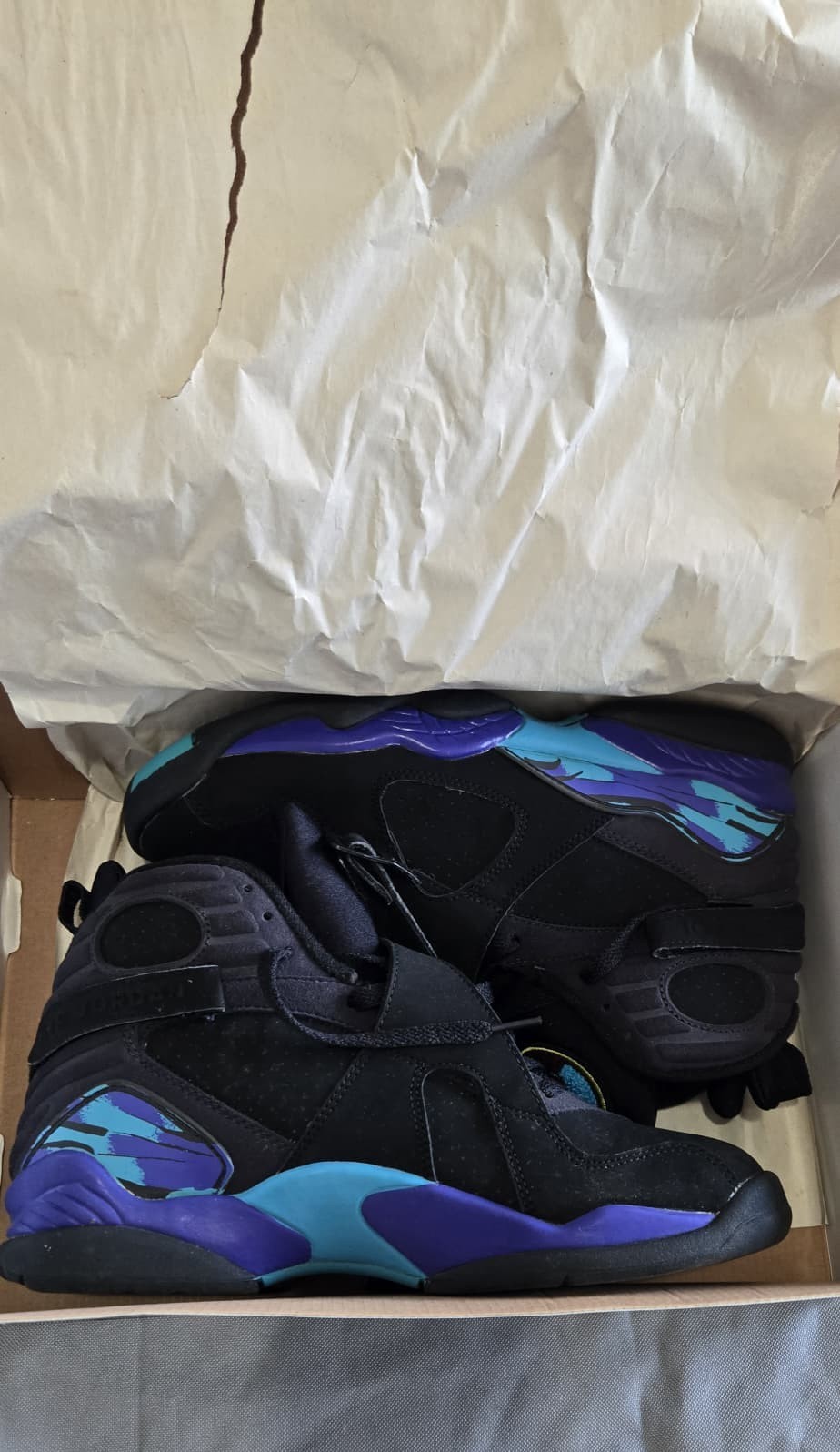 Air Jordan 8 Retro Black Bright Concord Aquatone Men’s US 9.5 UK 8.5 305381-041