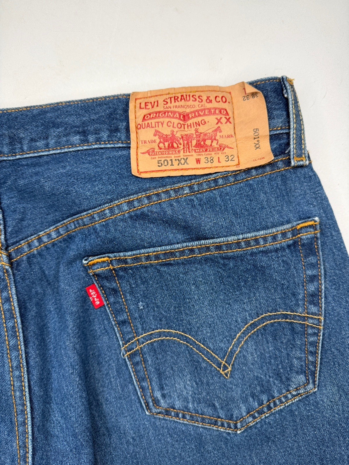 Vintage Levi’s 501 Button Fly Straight Leg Denim Jeans 36 x 30*