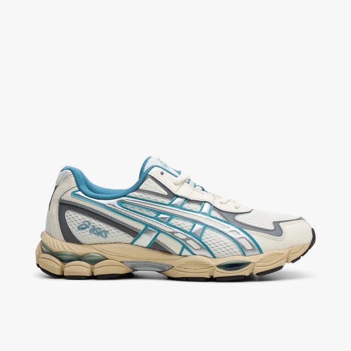 ASICS Gel-NYC 2055 Cream Blue Teal 1203A542-106 Men’s Size 10.5 Shoes NEW