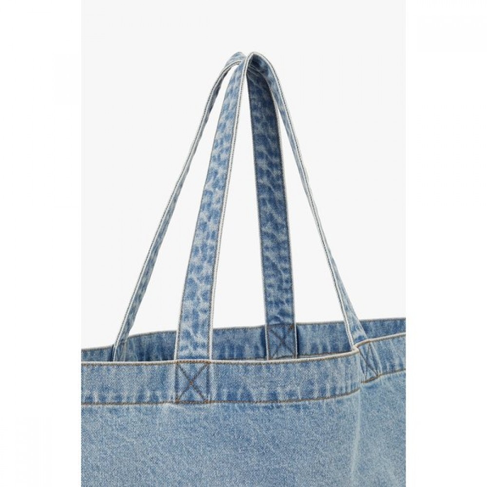 STUDIO TOMBOY Denim Embossed Print Shoulder Bag 9176470988CT