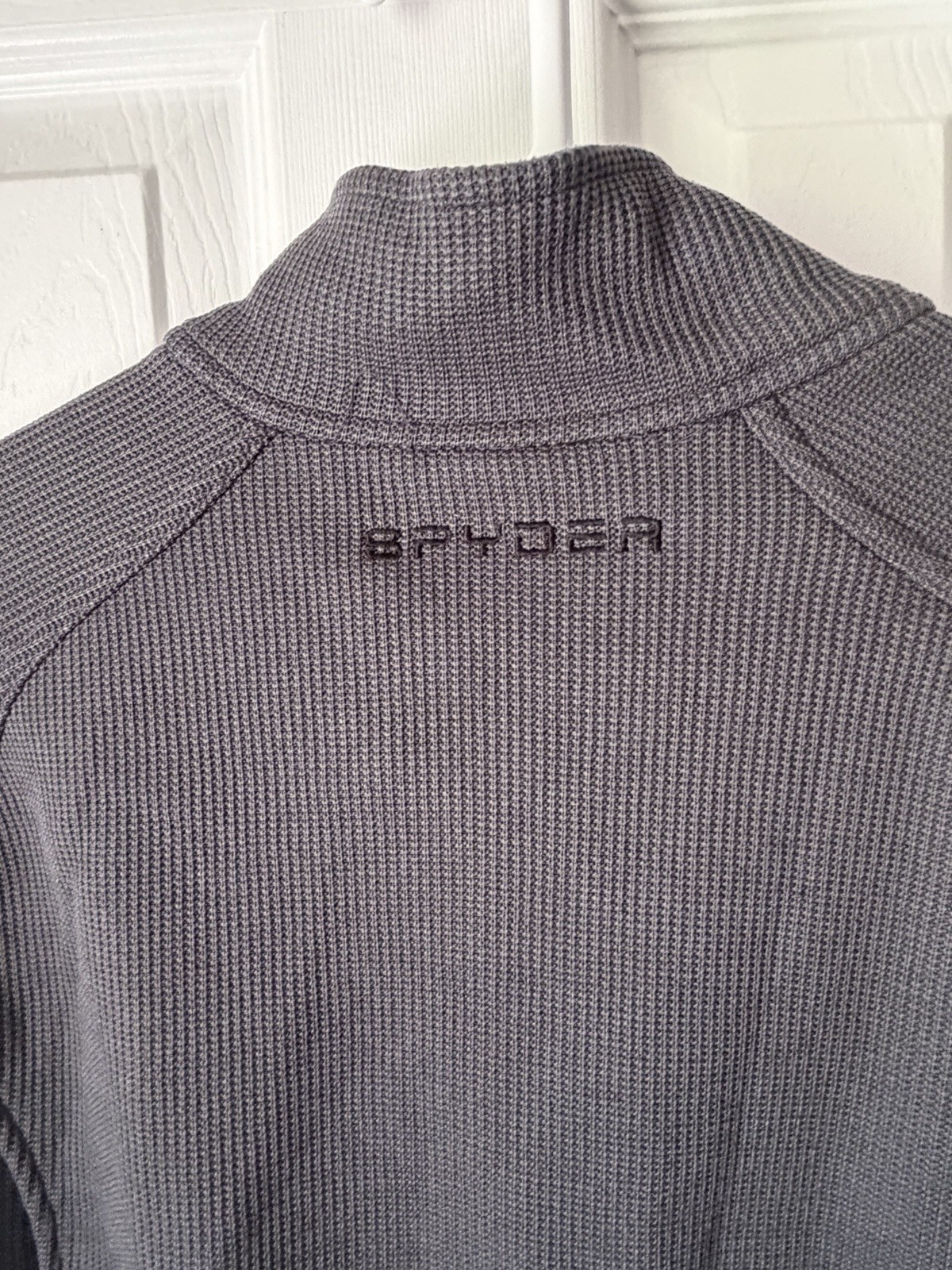 Spyder Men’s Track Jacket M Gray/Black Colorblock Full-Zip Stand-Up Collar