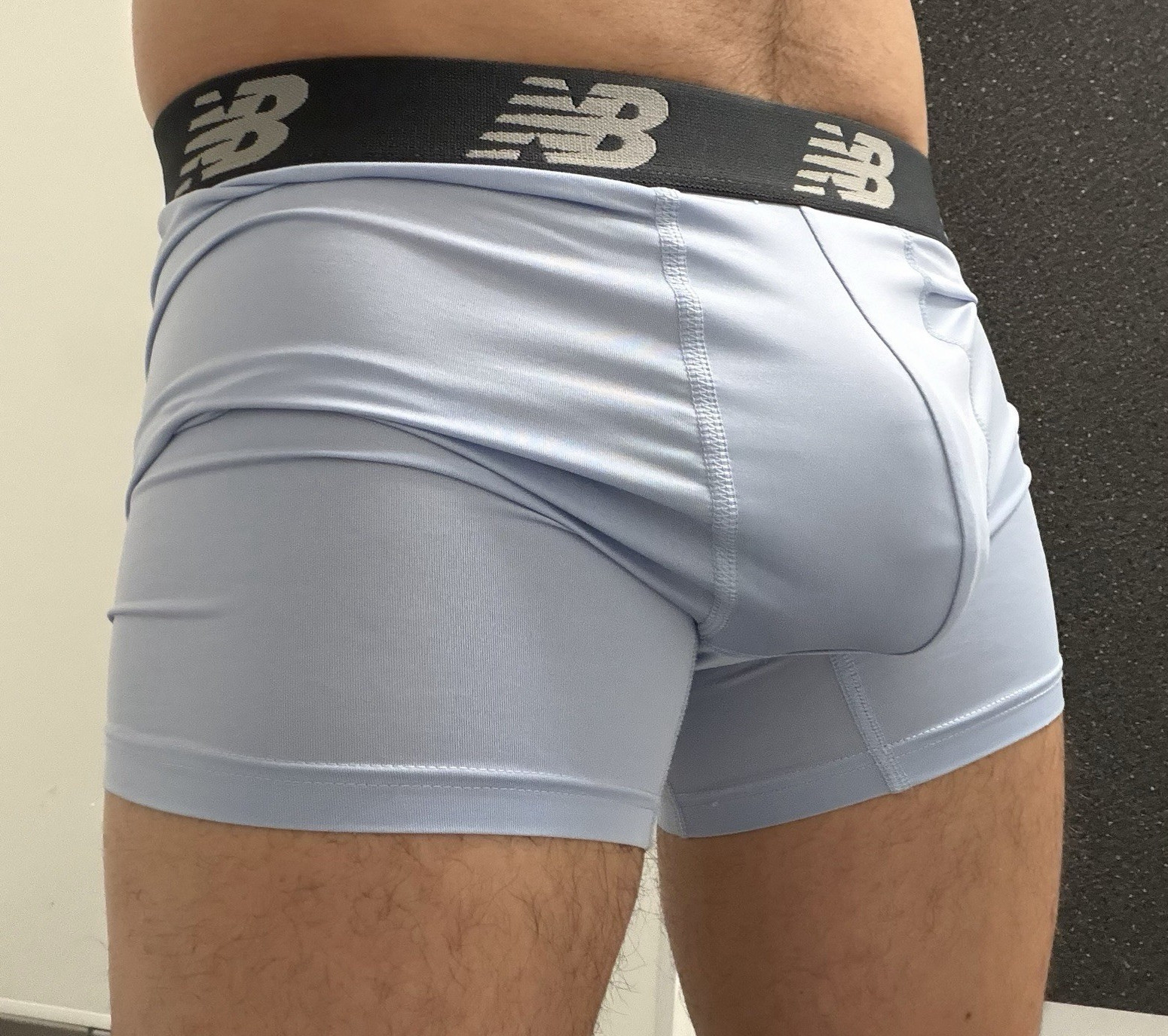 Men’s New Balance Boxer Brief Underwear Gray Solid Size S Regular