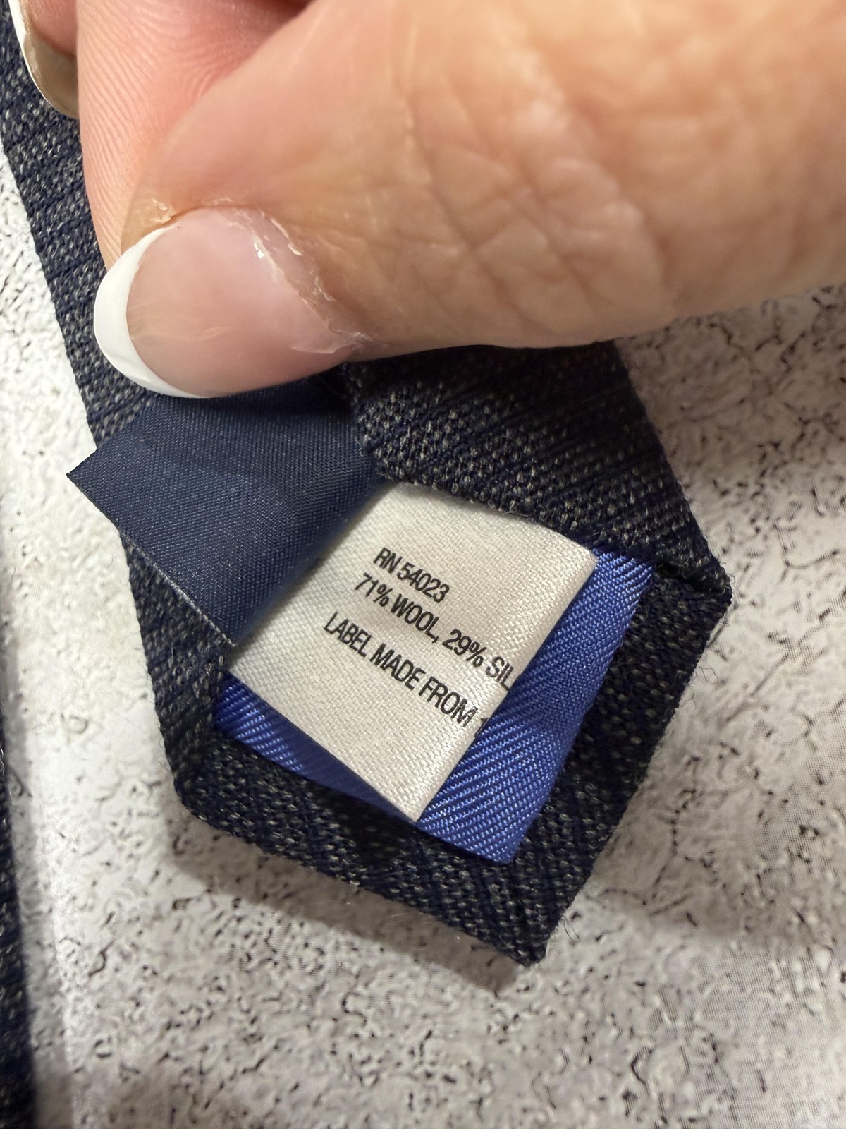 Gap Tie Mens One Size Blue Herringbone Wool Silk Slim Skinny Classic Dress Work