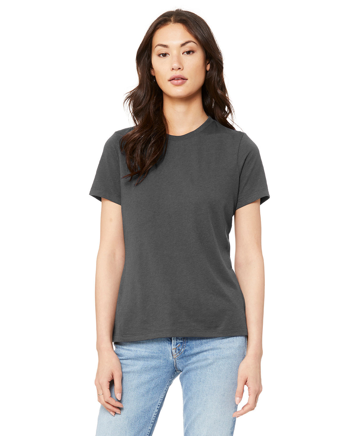 Bella + Canvas B6400 Ladies Relaxed Fit Crewneck Jersey Short Sleeve T-Shirt