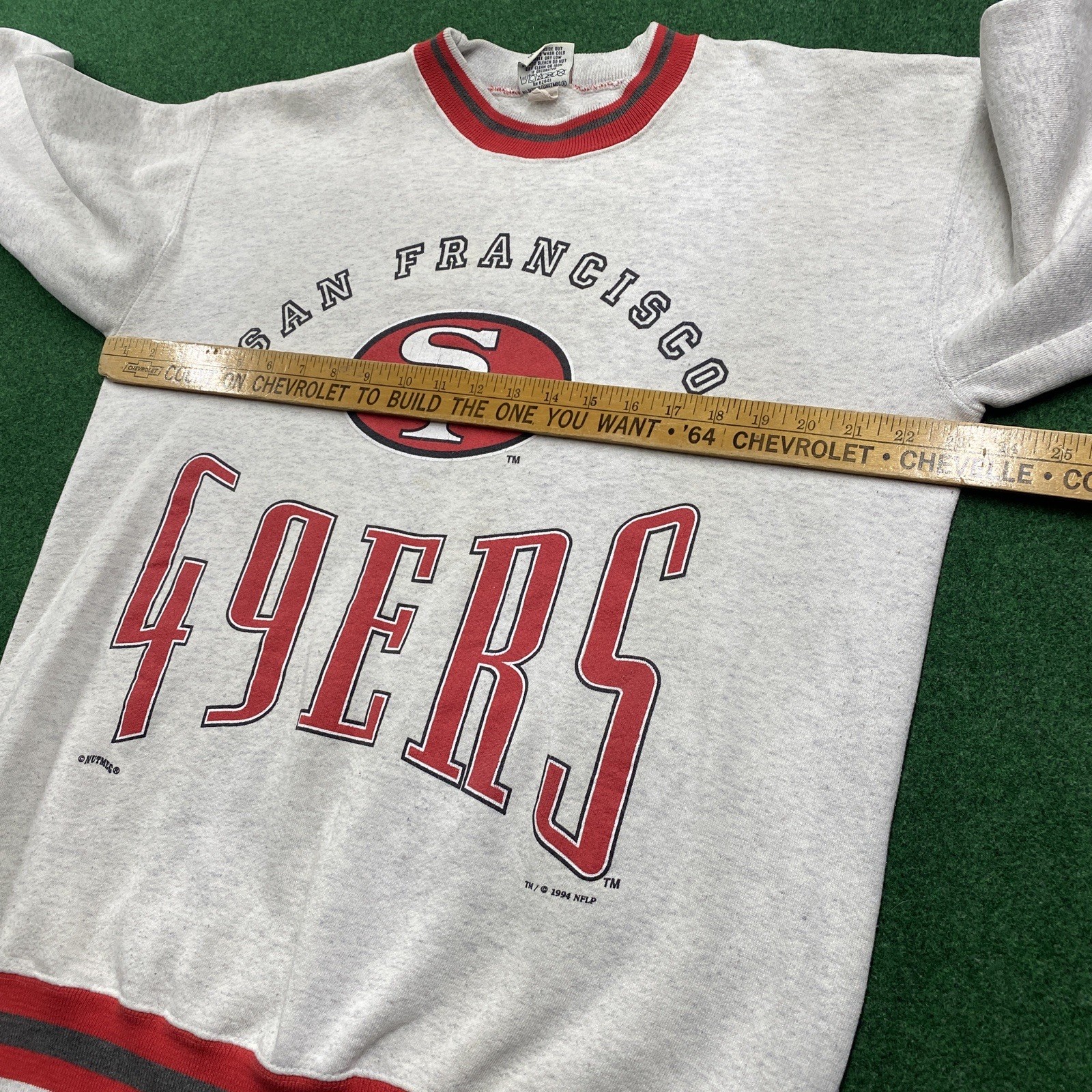 Vintage San Francisco 49ers Sweatshirt Mens L Gray 90S NUTMEG NFL Sweater USA