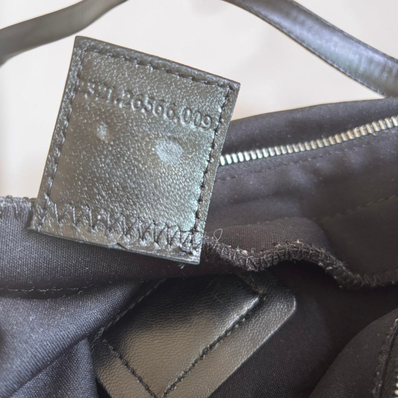FENDI Mamma Baguette FF Nylon Shoulder Bag Black