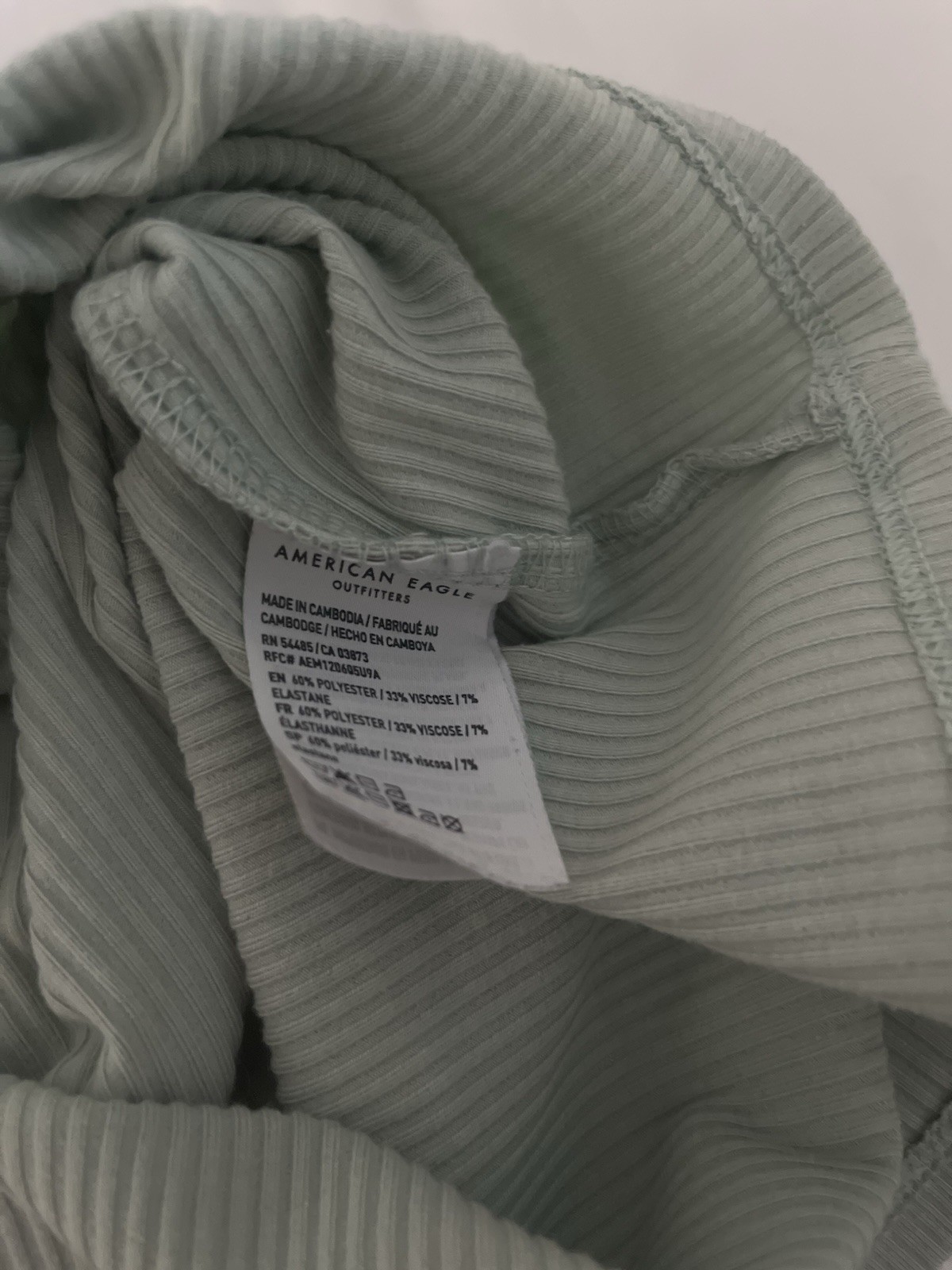 American Eagle Women’s Light Green Ribbed Tank Top – Size Small