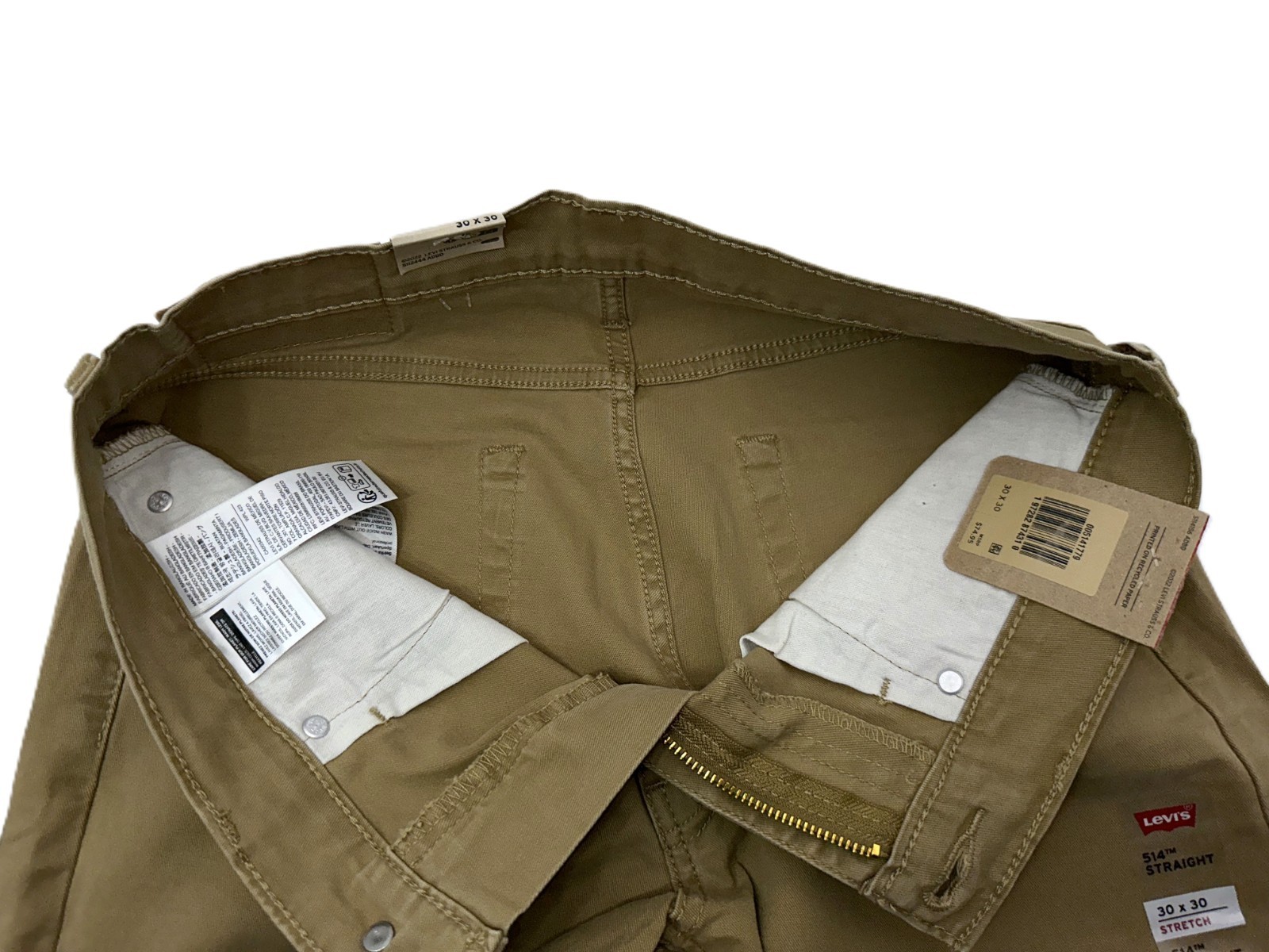 $74 Levi’s Men’s 514 Straight Stretch Pants – Khaki – 30W x 30L – New With Tags