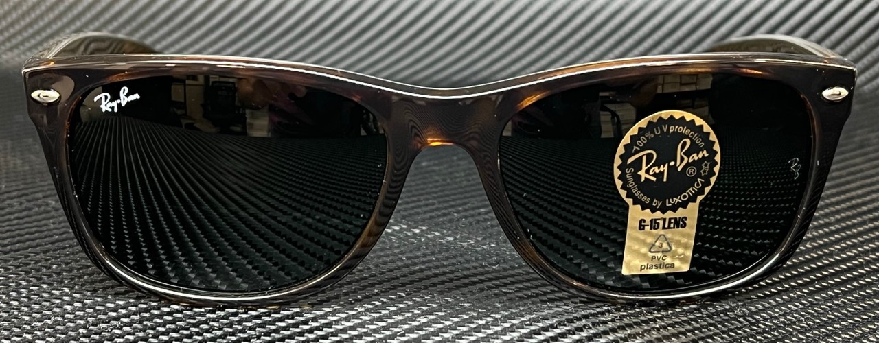 RAY BAN RB2132 902 New Wayfarer Brown Green G15 Unisex 58 mm Sunglasses