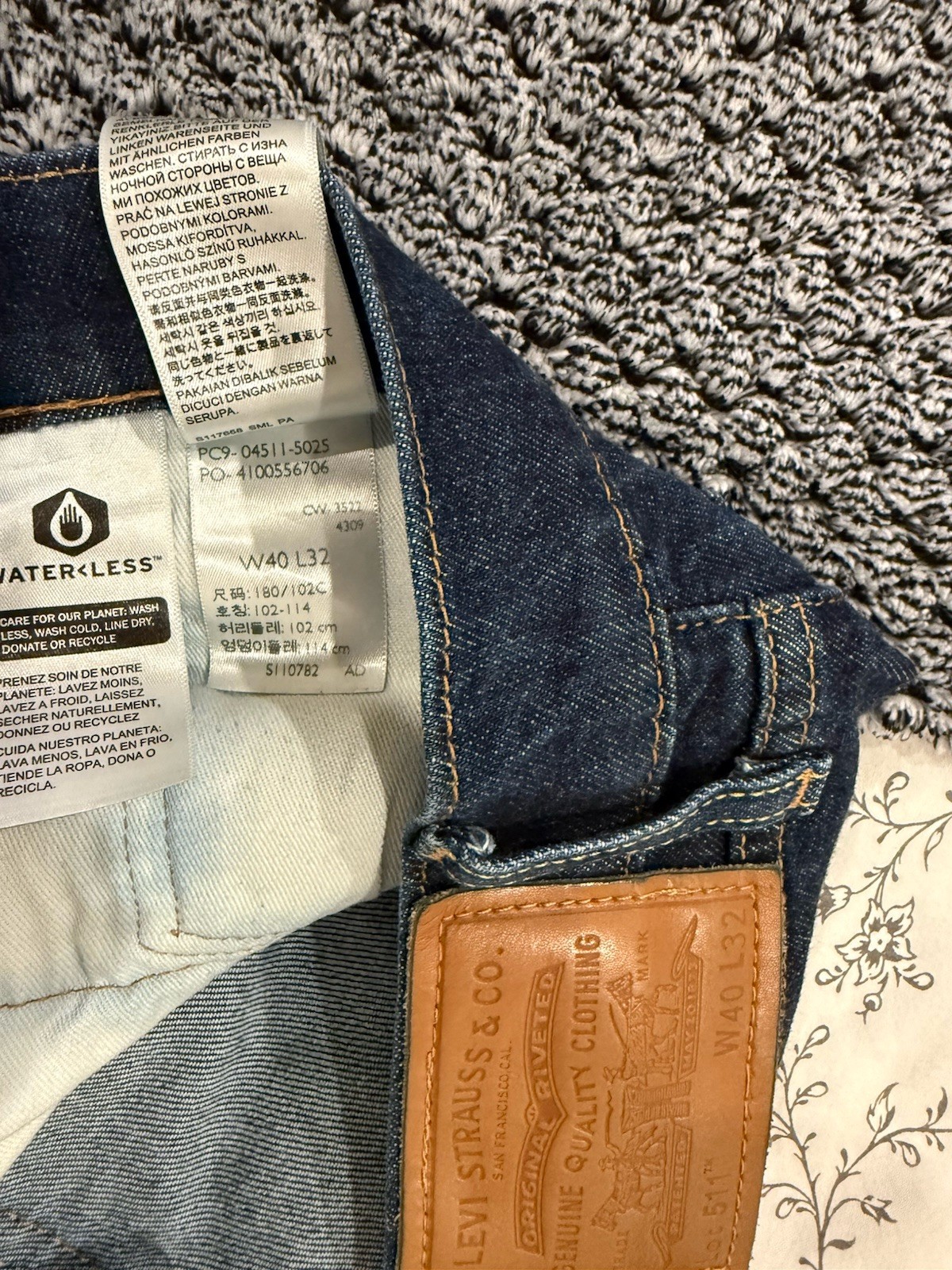 Levi’s Premium 511 slim Fit Jeans 40×32