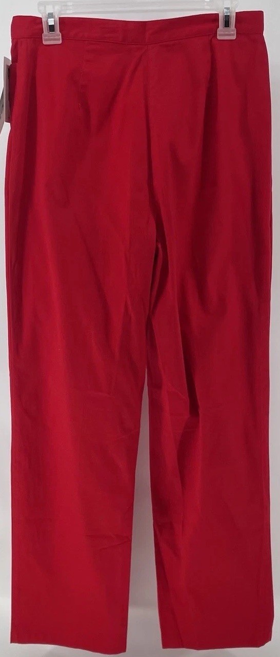 NWT Norton McNaughton Womens Red Dress Pants Size 8 Straight Leg Career