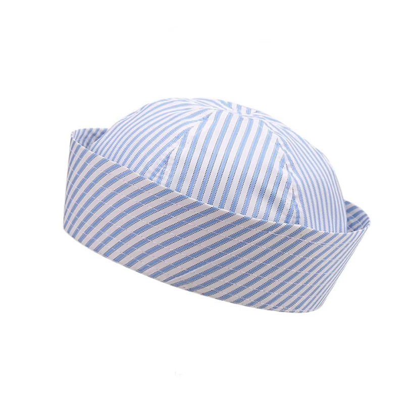 Stripe Cosplay Sailor Hat Versatile Breathable Comfortable Stage Performance Cap