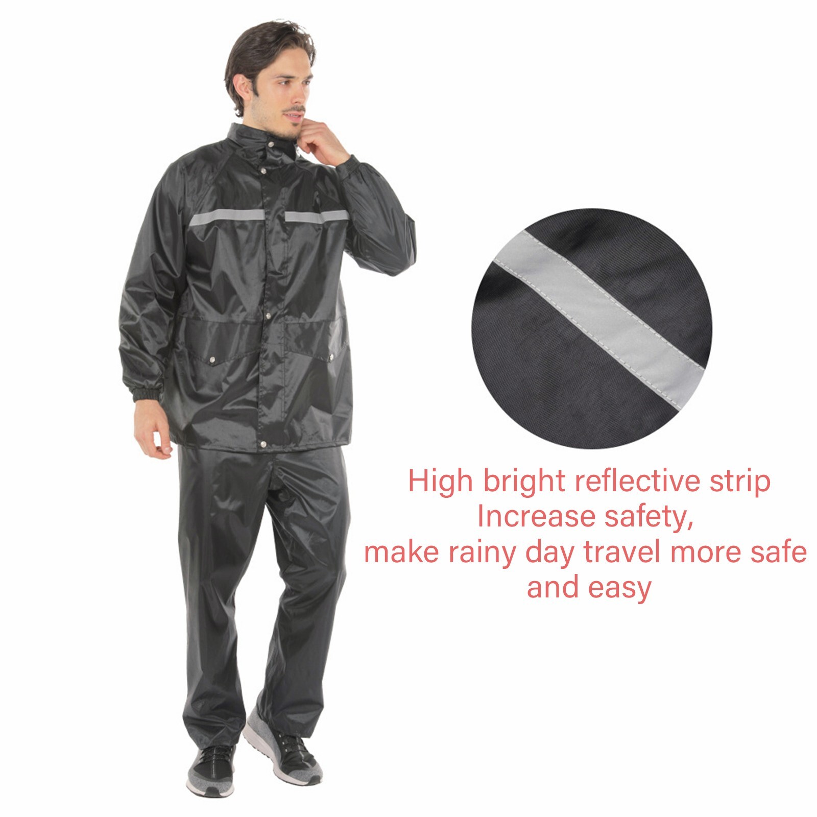 Raincoat Rain Suits Jacket Pants Waterproof Heavy Duty Fishing Women Mens Gear