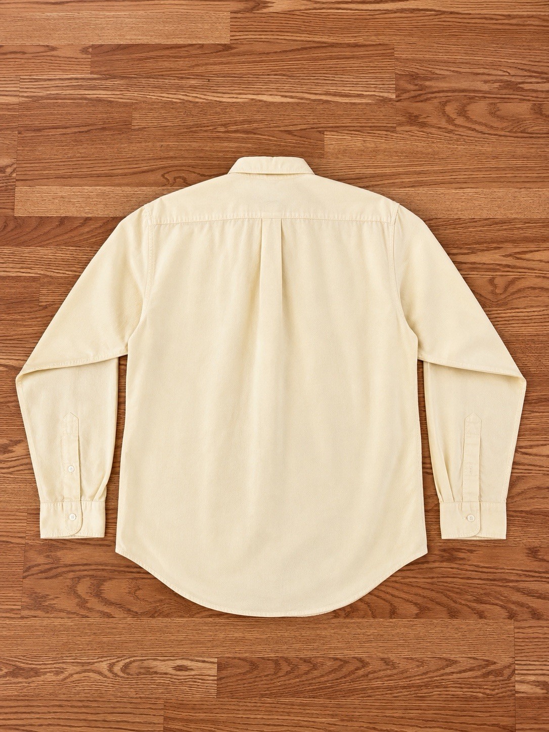 Vintage 90s Ralph Lauren Jeans Co. Cotton Woven yellow Solid Button-Down Shirt M